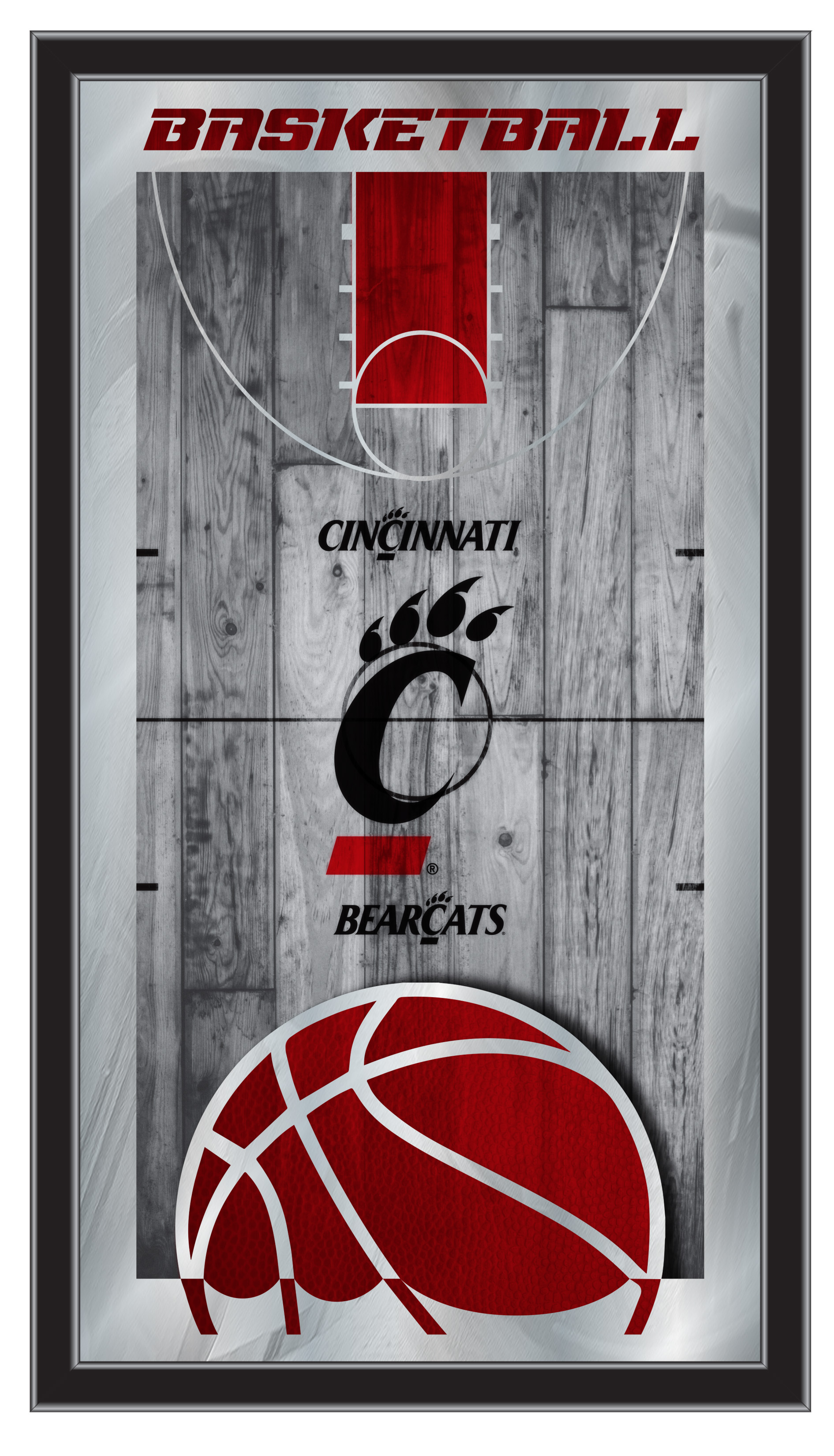 MBsktCincin Cincinnati 15 x 26 in. Basketball Mirror