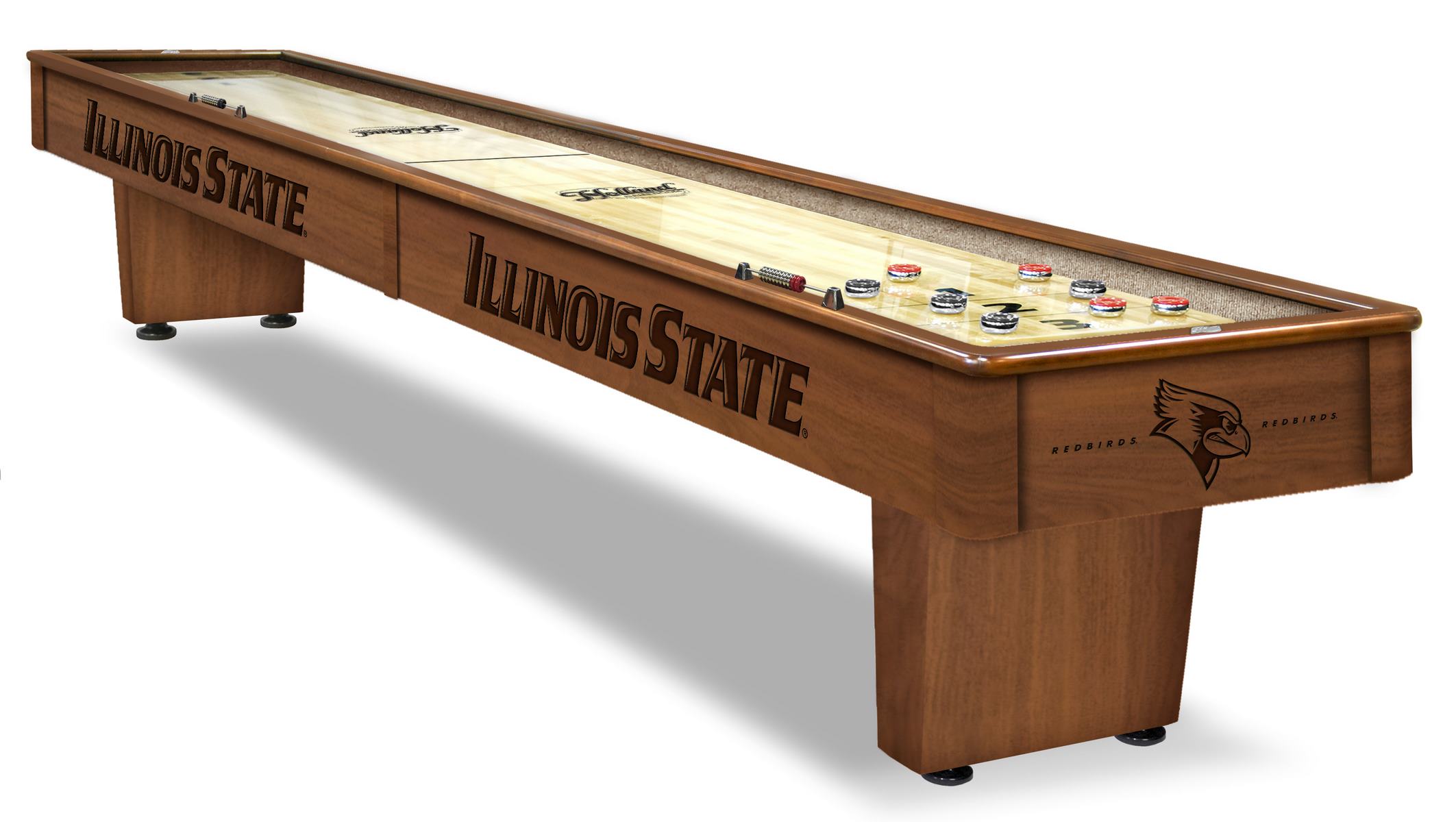 SB12ChrdIllStU Illinois State 12 ft. Shuffleboard Table