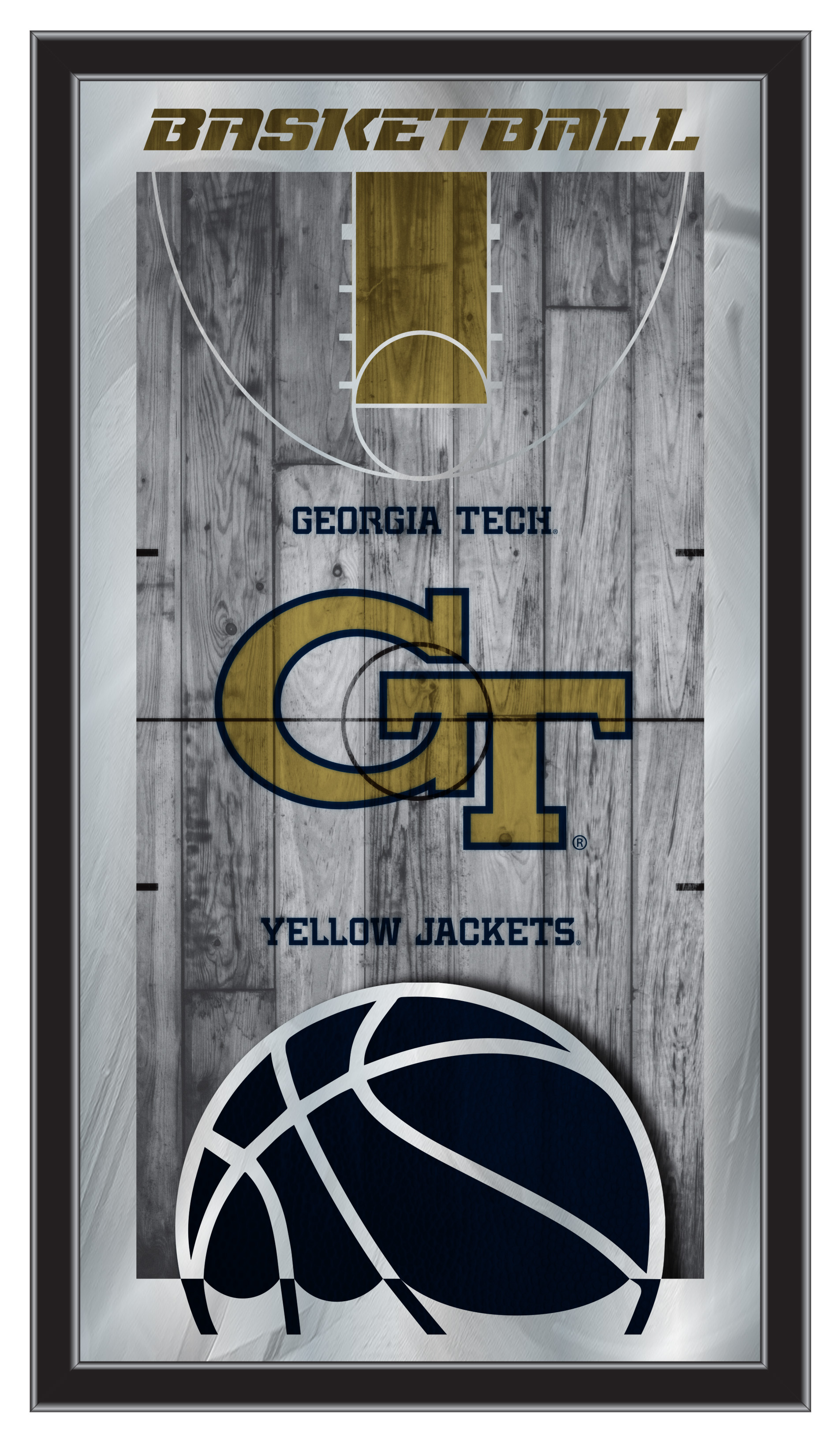 MBsktGATech Georgia Tech 15 x 26 in. Basketball Mirror