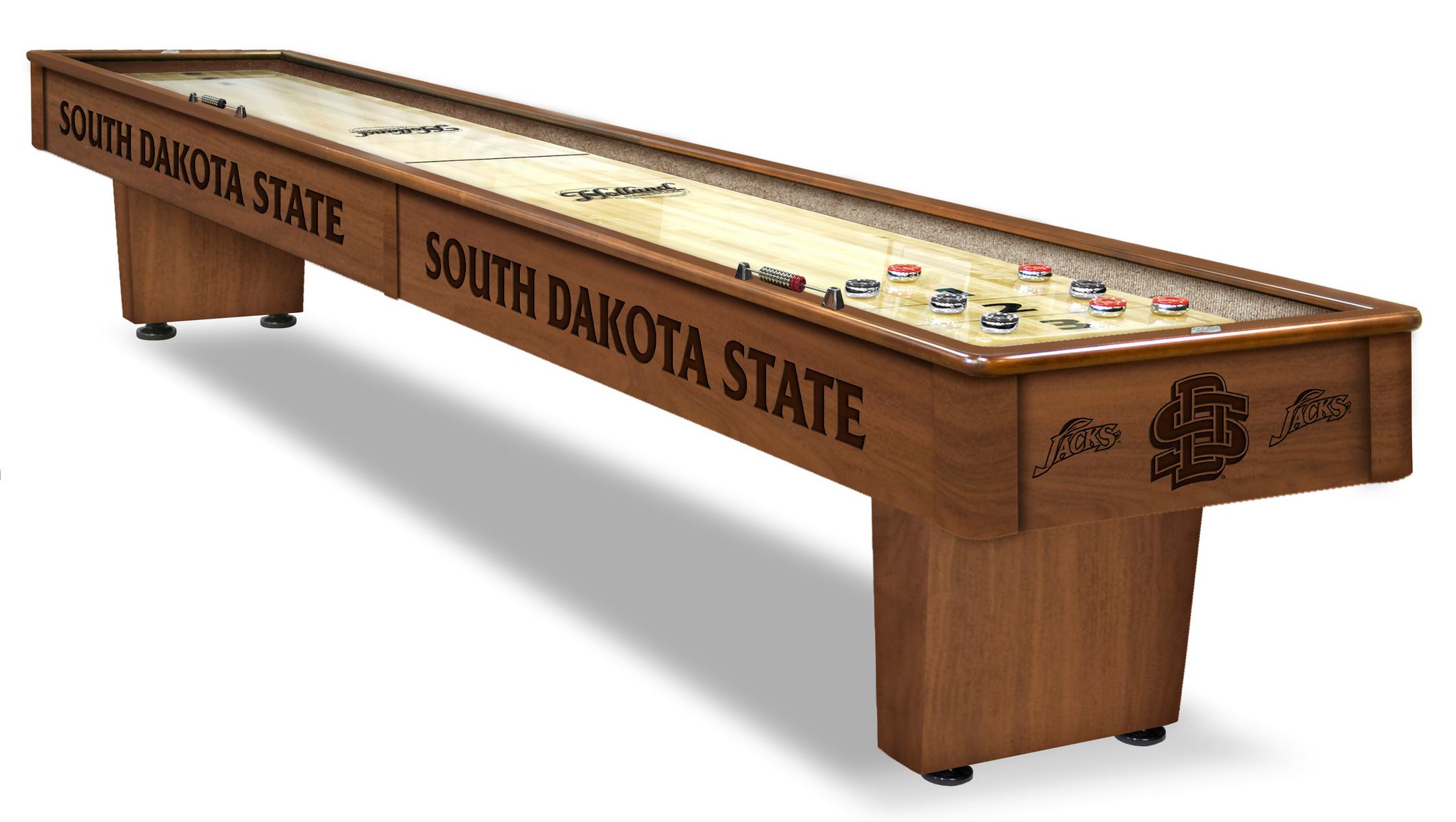 Picture of Holland Bar Stool SB12ChrdSDakSt South Dakota State 12 ft. Shuffleboard Table