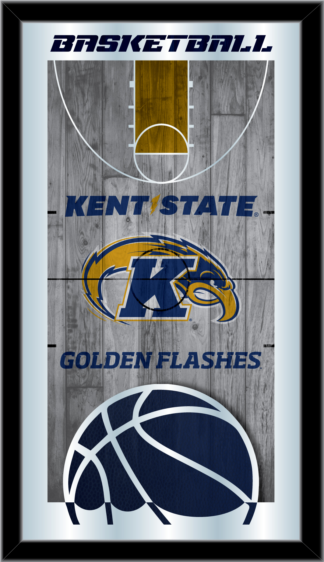 MBsktKentSt Kent State 15 x 26 in. Basketball Mirror