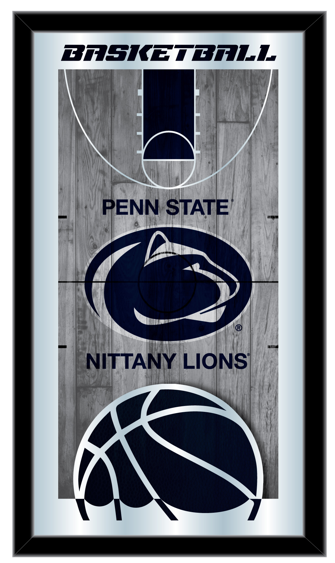 MBsktPennSt Penn State 15 x 26 in. Basketball Mirror