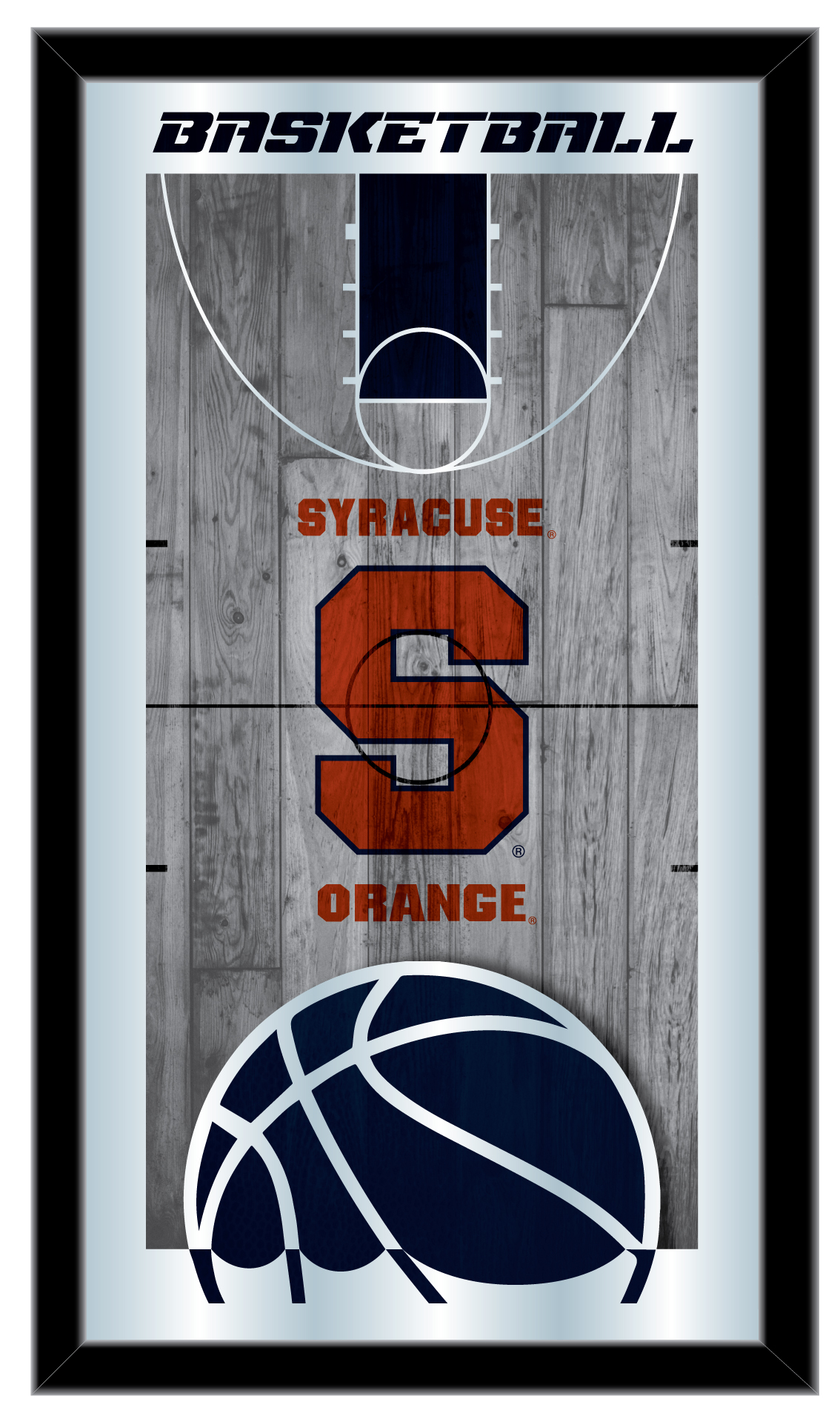 MBsktSyrcse Syracuse 15 x 26 in. Basketball Mirror