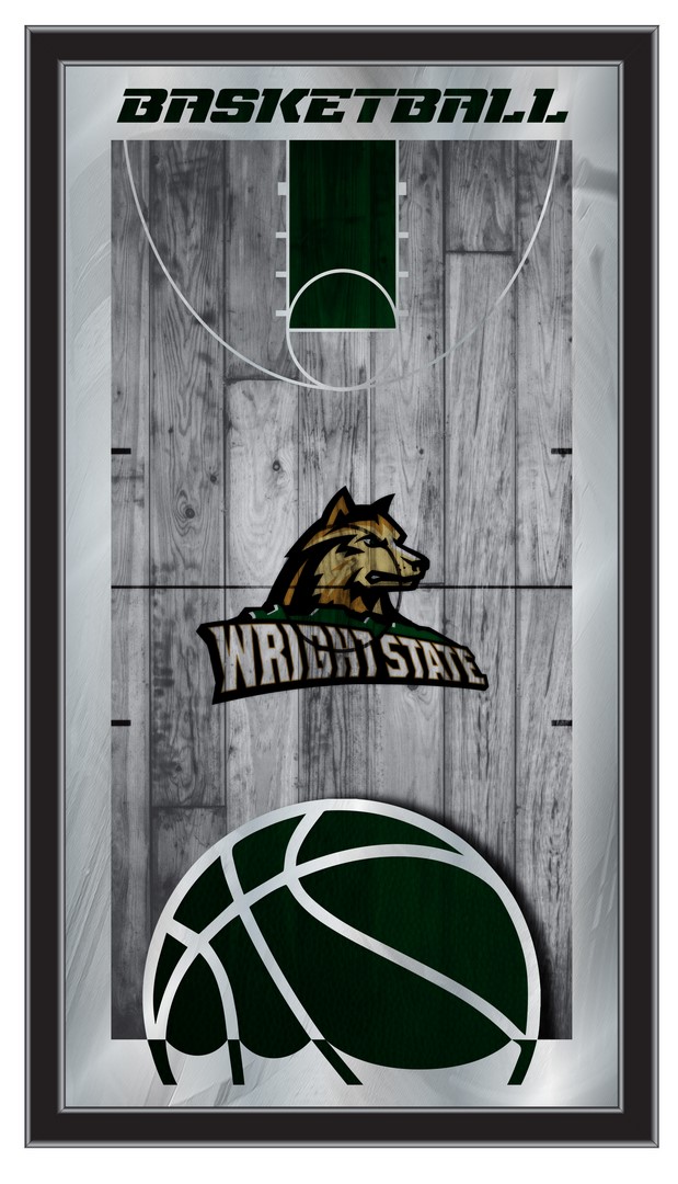 MBsktWrtStU Wright State 15 x 26 in. Basketball Mirror