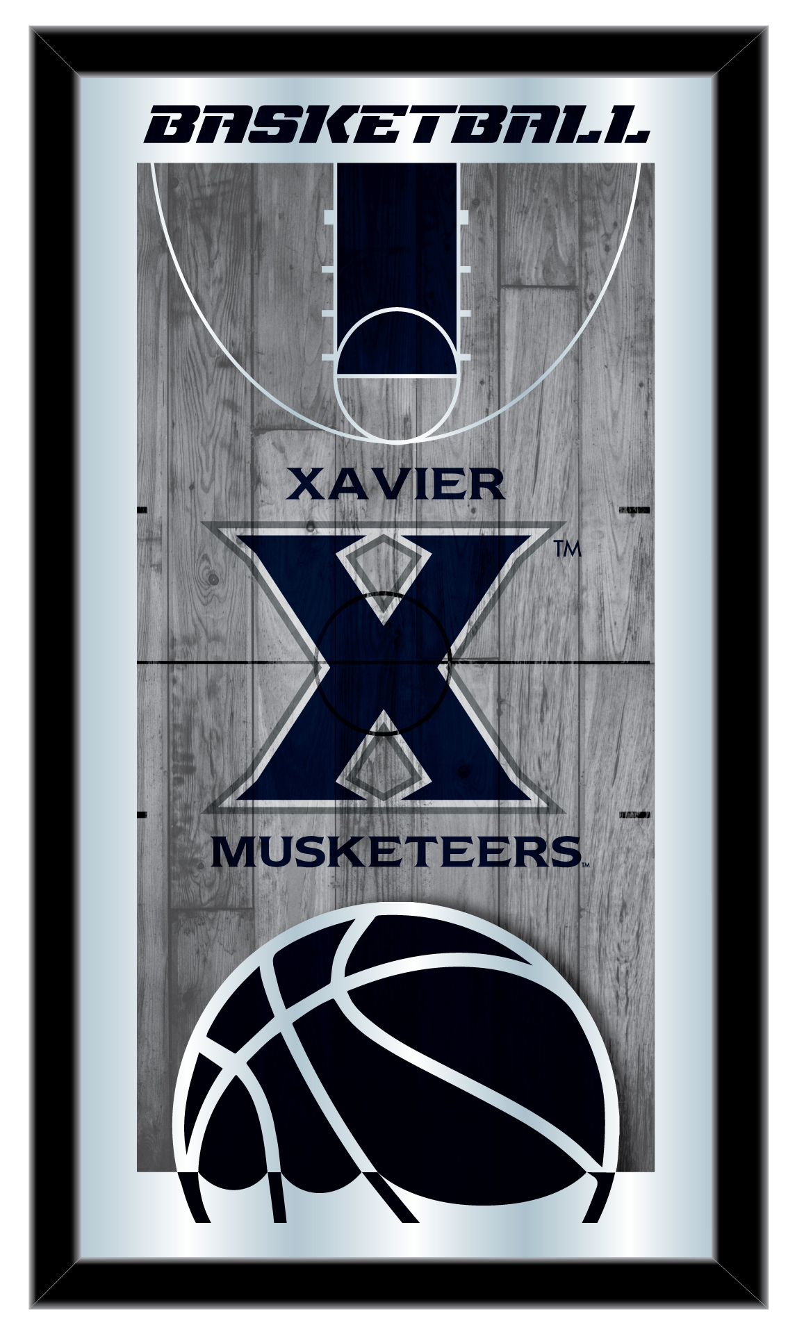MBsktXavier Xavier 15 x 26 in. Basketball Mirror