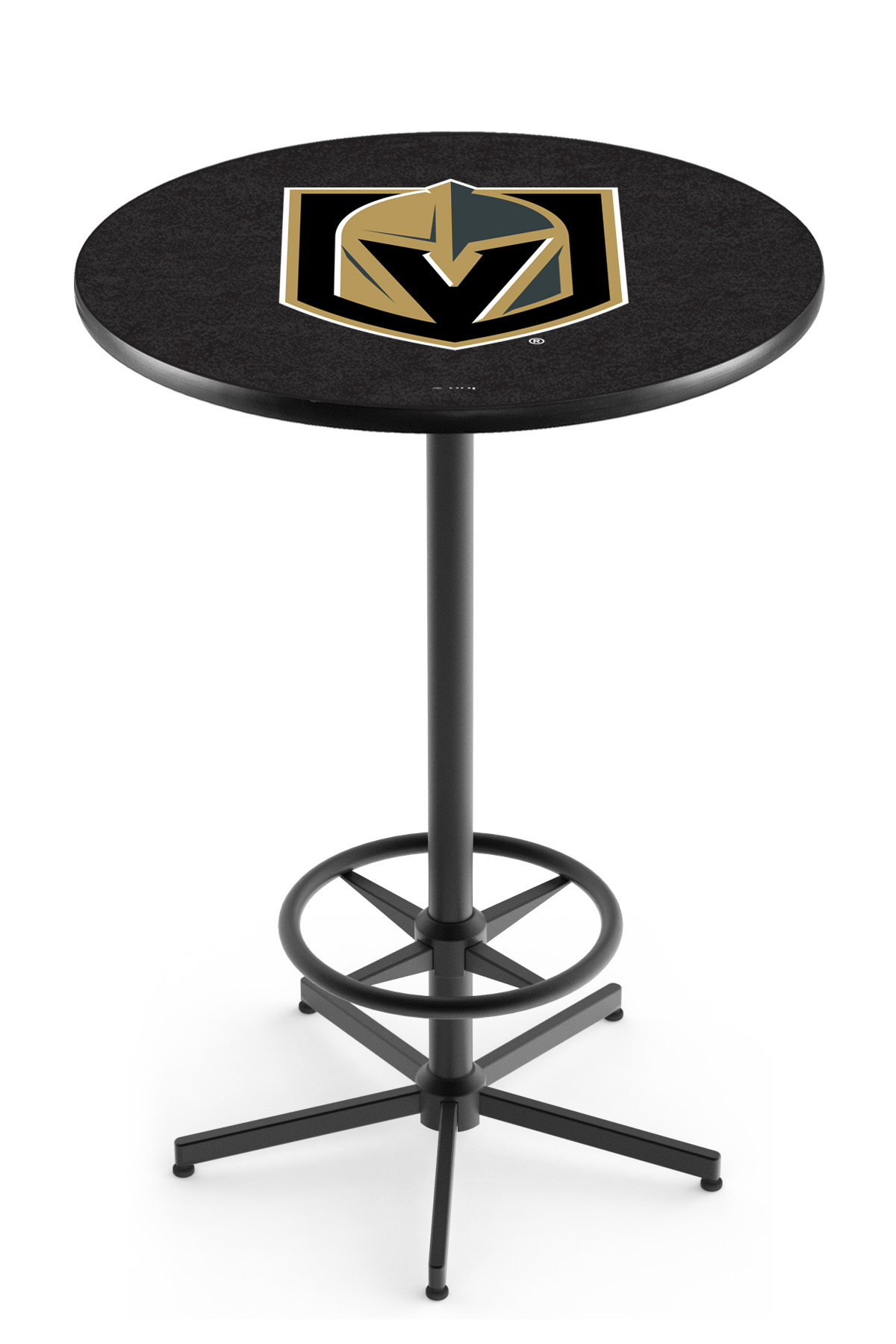 L216 Vegas Golden Knights 42in. Tall - 30in. Top Pub Table with Black Wrinkle Finish