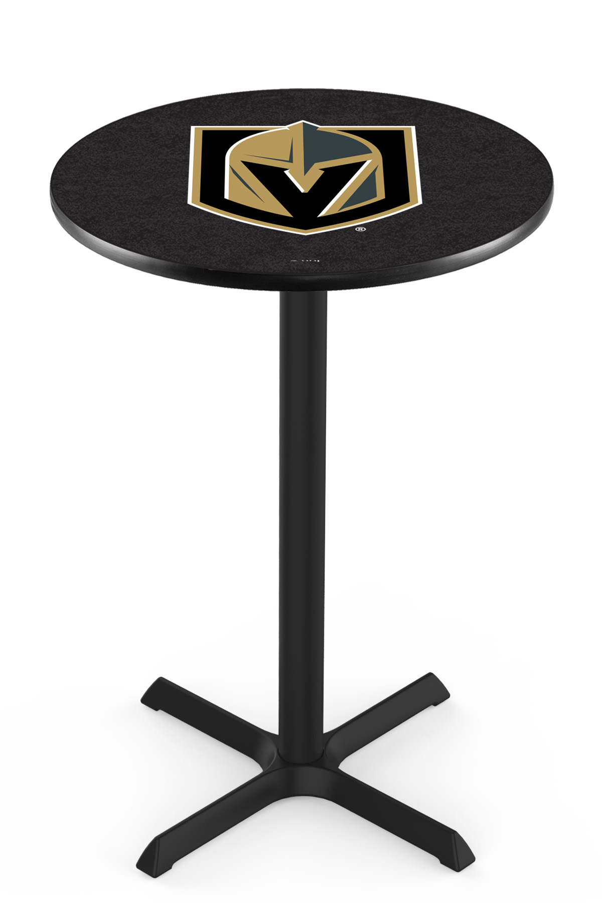 L211 Vegas Golden Knights 36" Tall - 36" Top Pub Table with Black Wrinkle Finish
