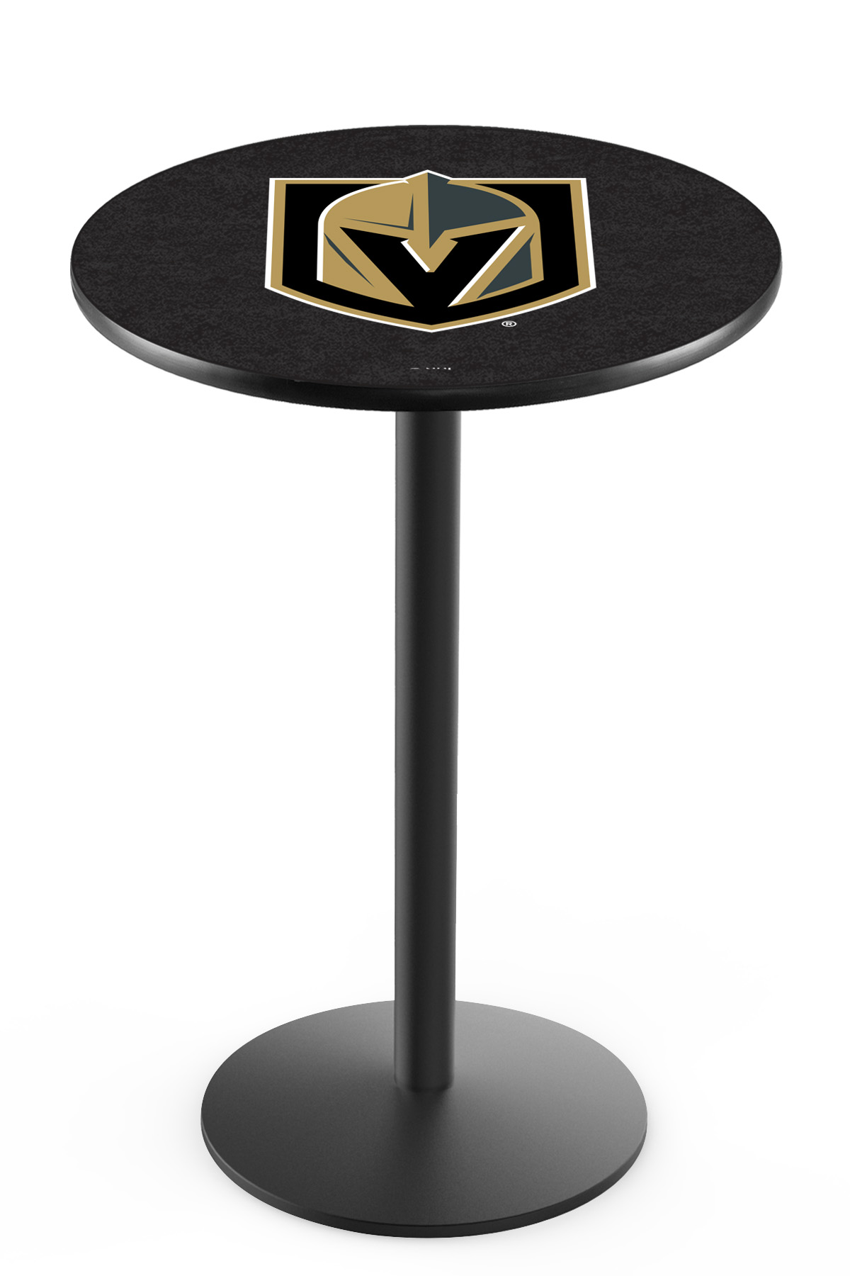 L214 Vegas Golden Knights 36" Tall - 36" Top Pub Table with Black Wrinkle Finish