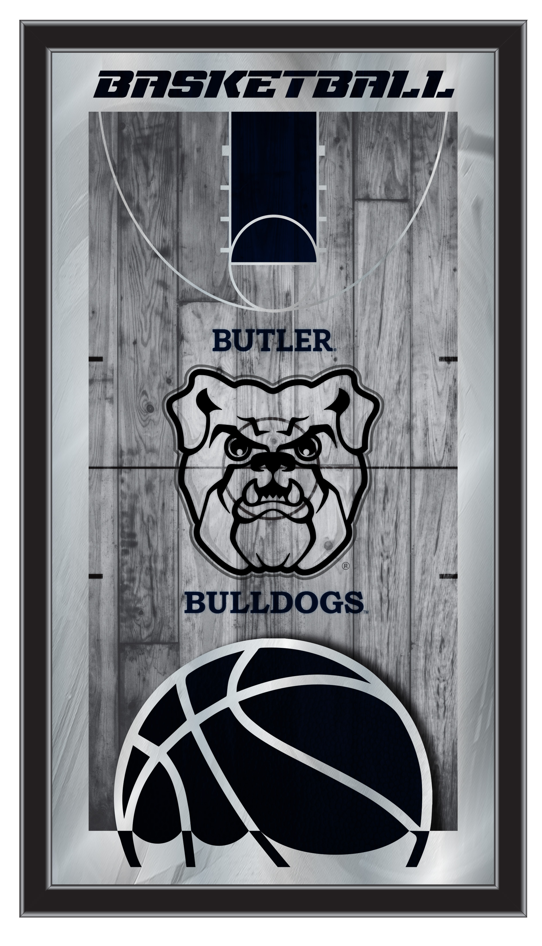 MBsktButler 15 x 26 in. Butler University Basketball Mirror