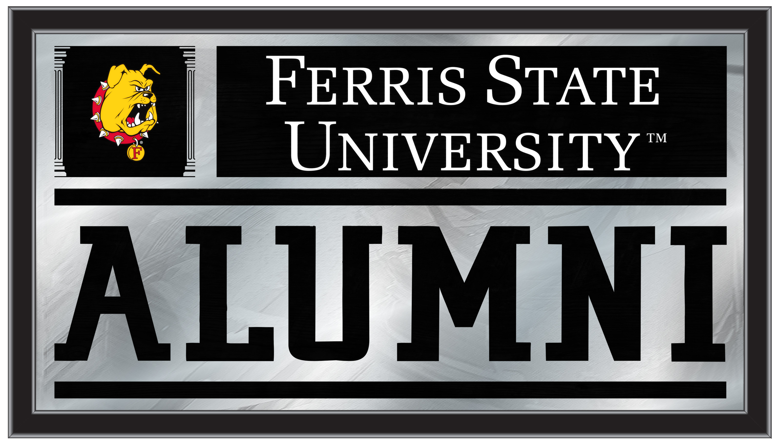 Picture of Holland Bar Stool MAlumFerrSt 26 x15 in. Ferris State University Alumni Mirror