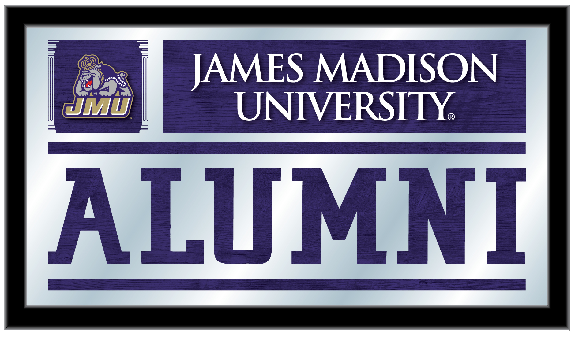 MAlumJmsMad 26 x15 in. James Madison University Alumni Mirror