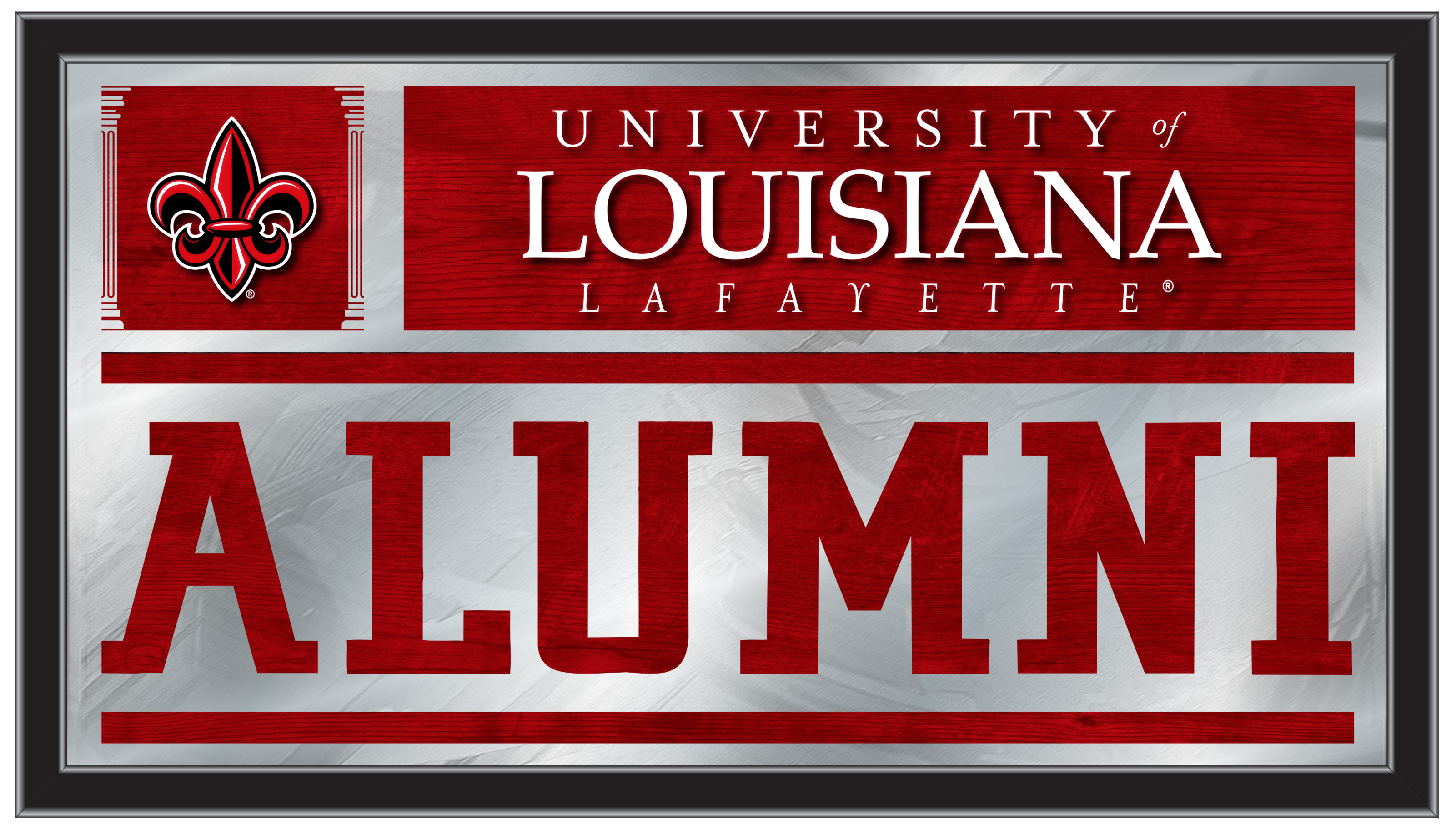 Picture of Holland Bar Stool MAlumLA-Laf 26 x15 in. University of Louisiana Lafayette Alumni Mirror