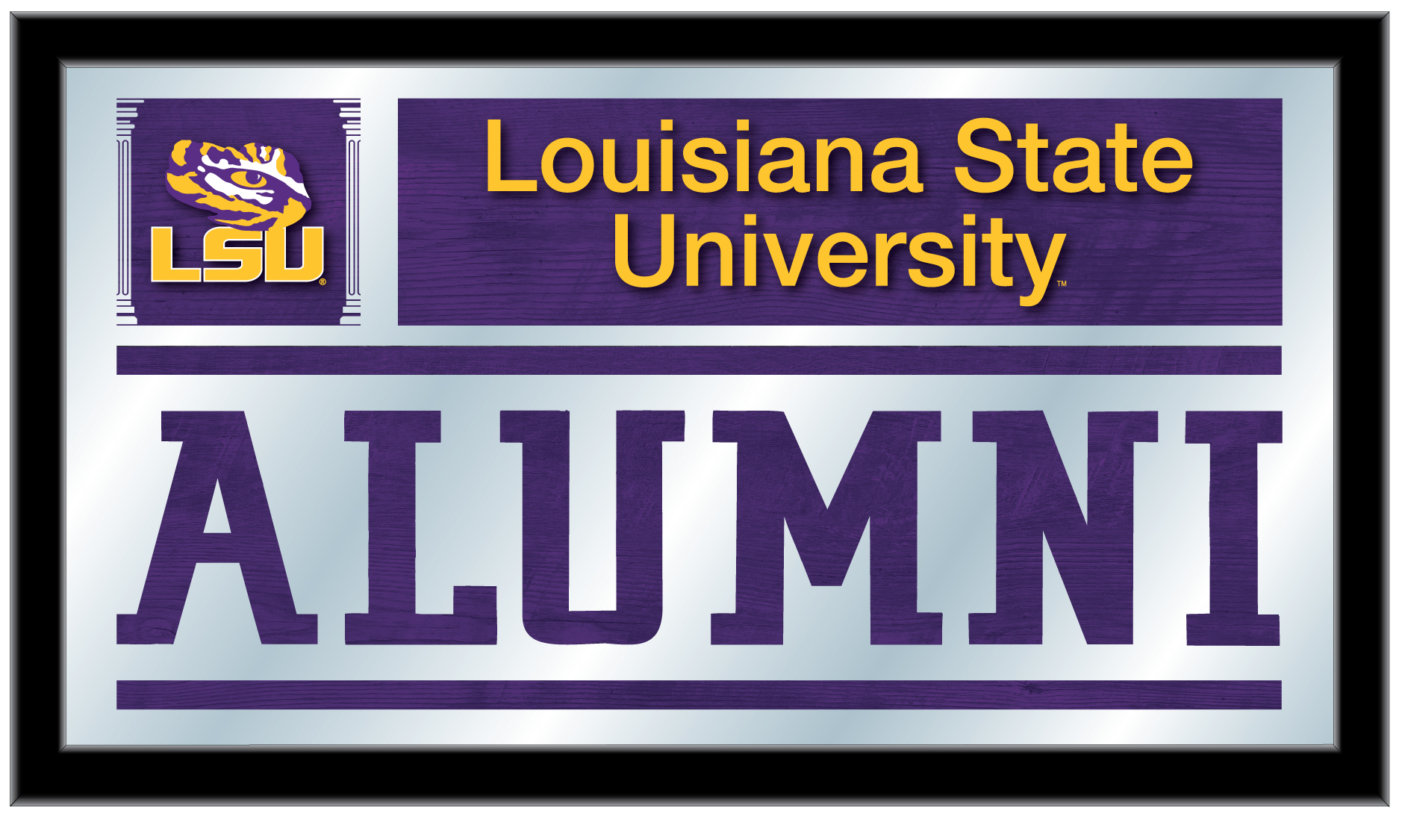 MAlumLaStUn 26 x15 in. Louisiana State University Alumni Mirror