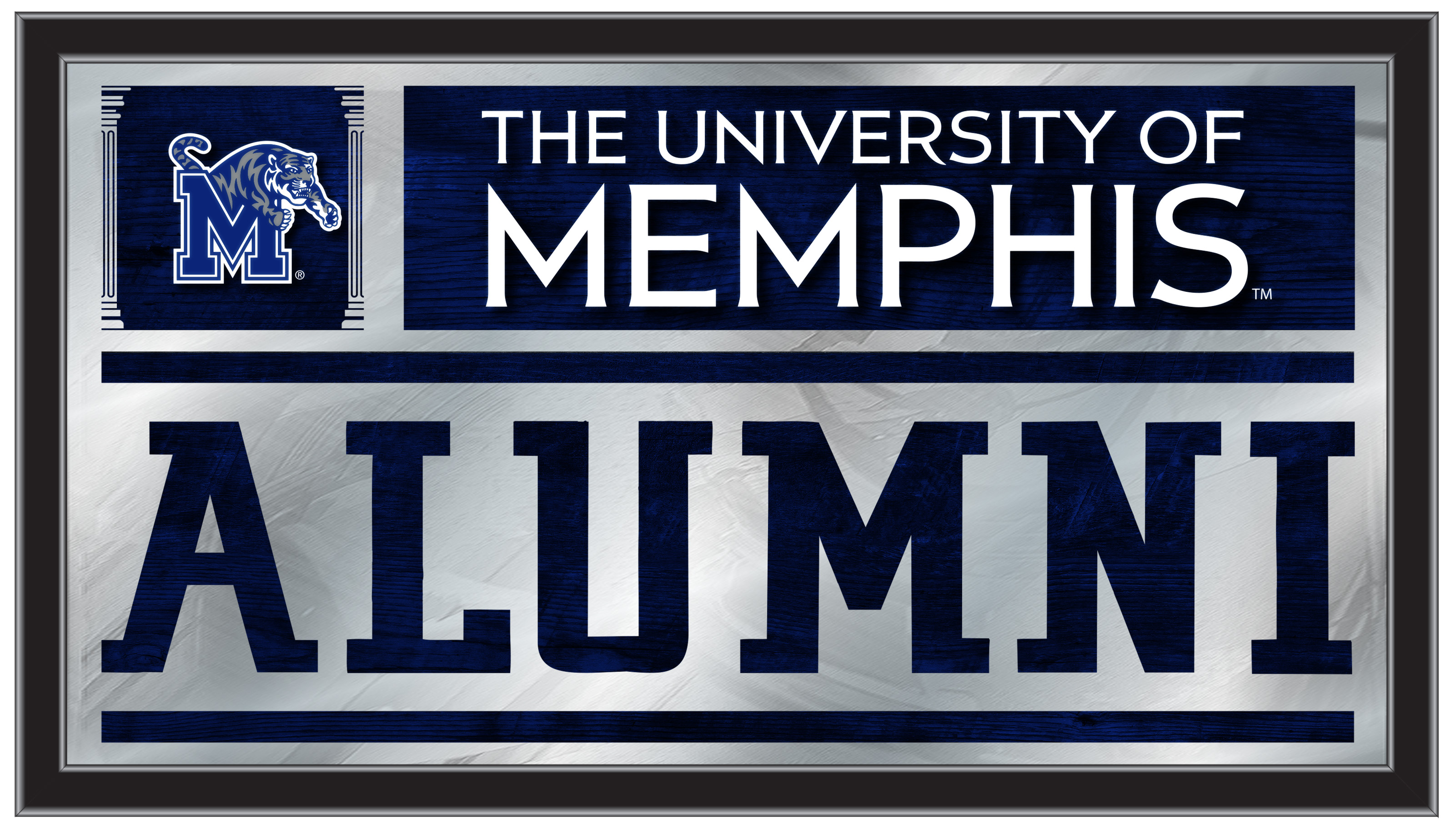 MAlumMemphs 26 x15 in. University of Memphis Alumni Mirror