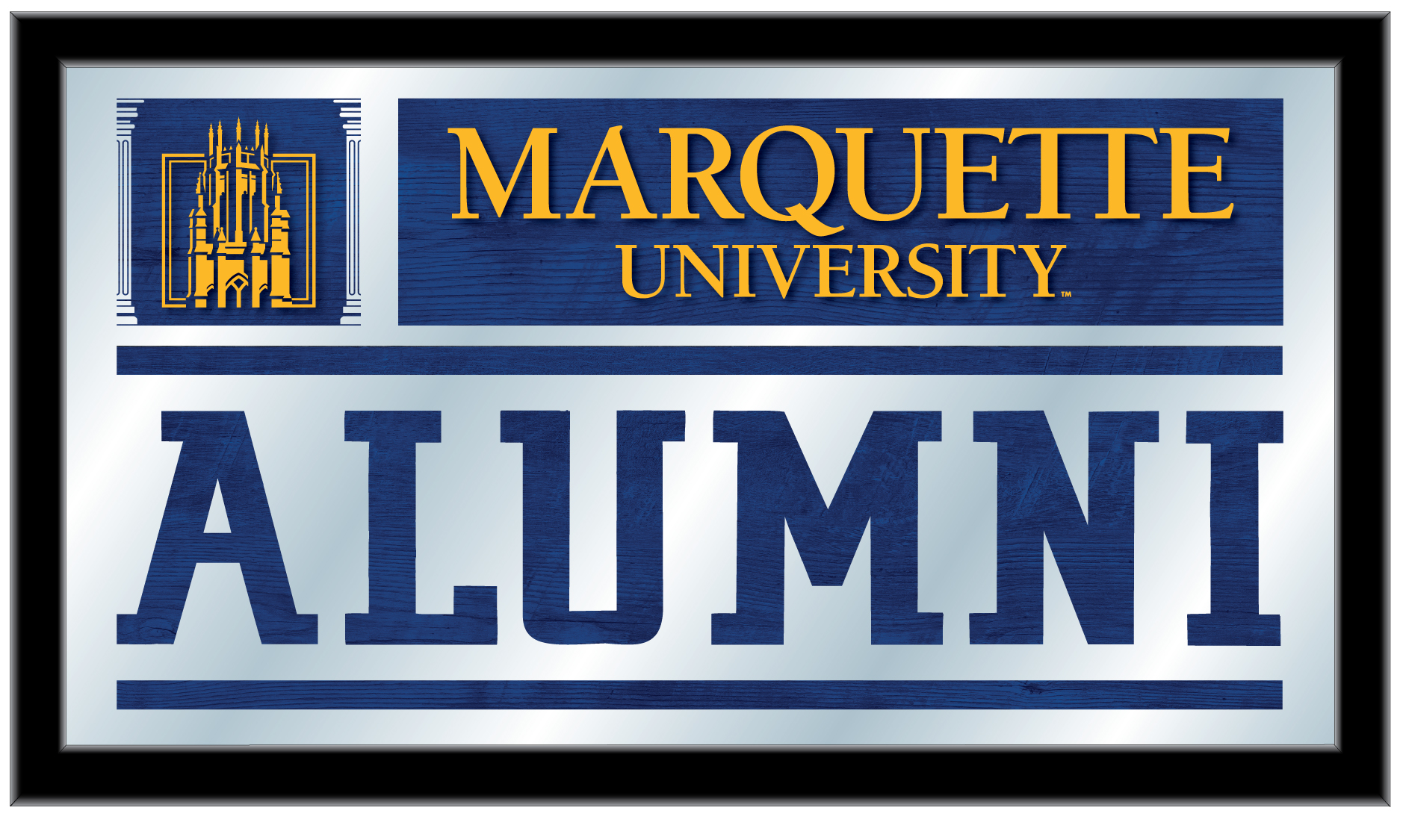 MAlumMrqtte 26 x15 in. Marquette University Alumni Mirror