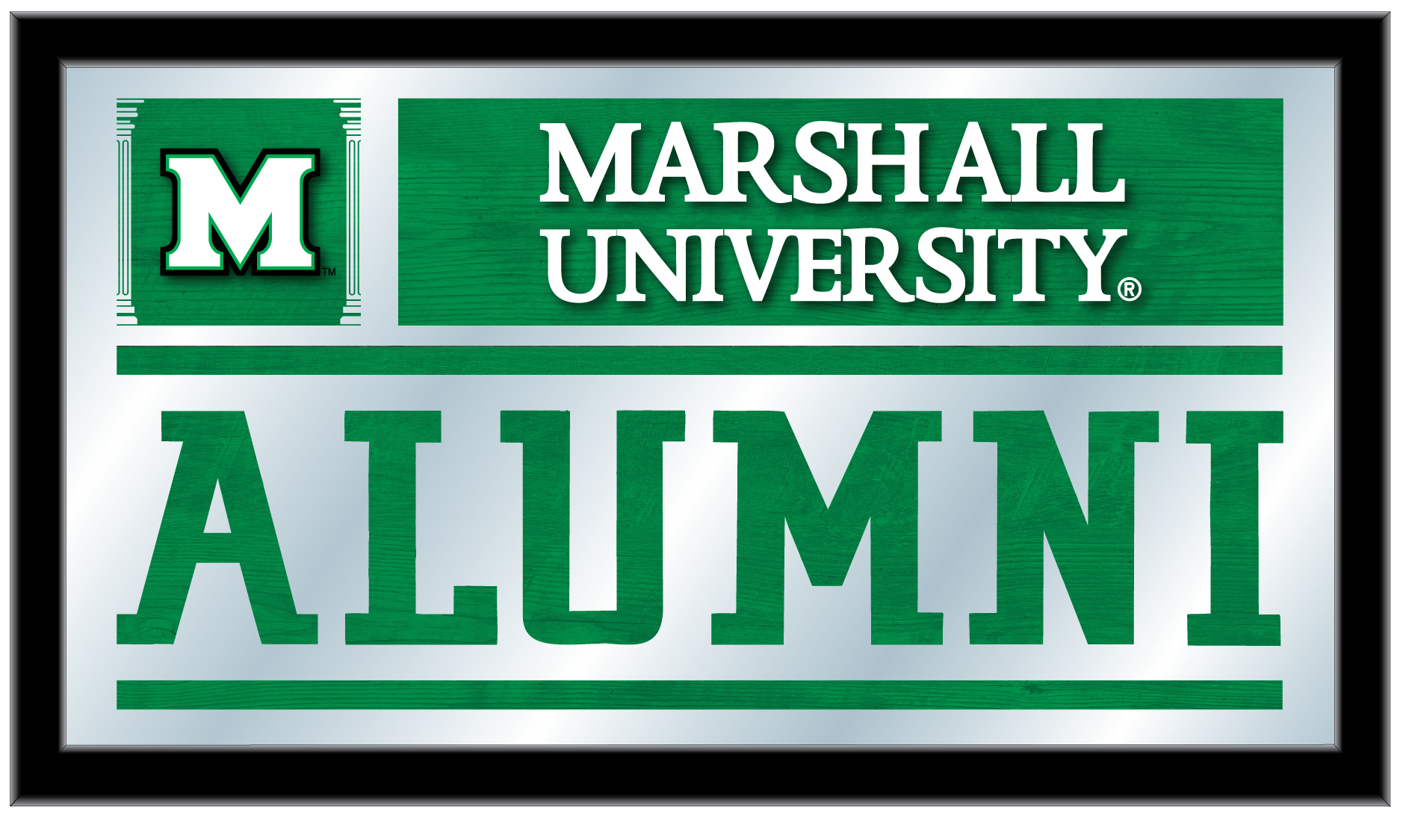 MAlumMrshll 26 x15 in. Marshall University Alumni Mirror