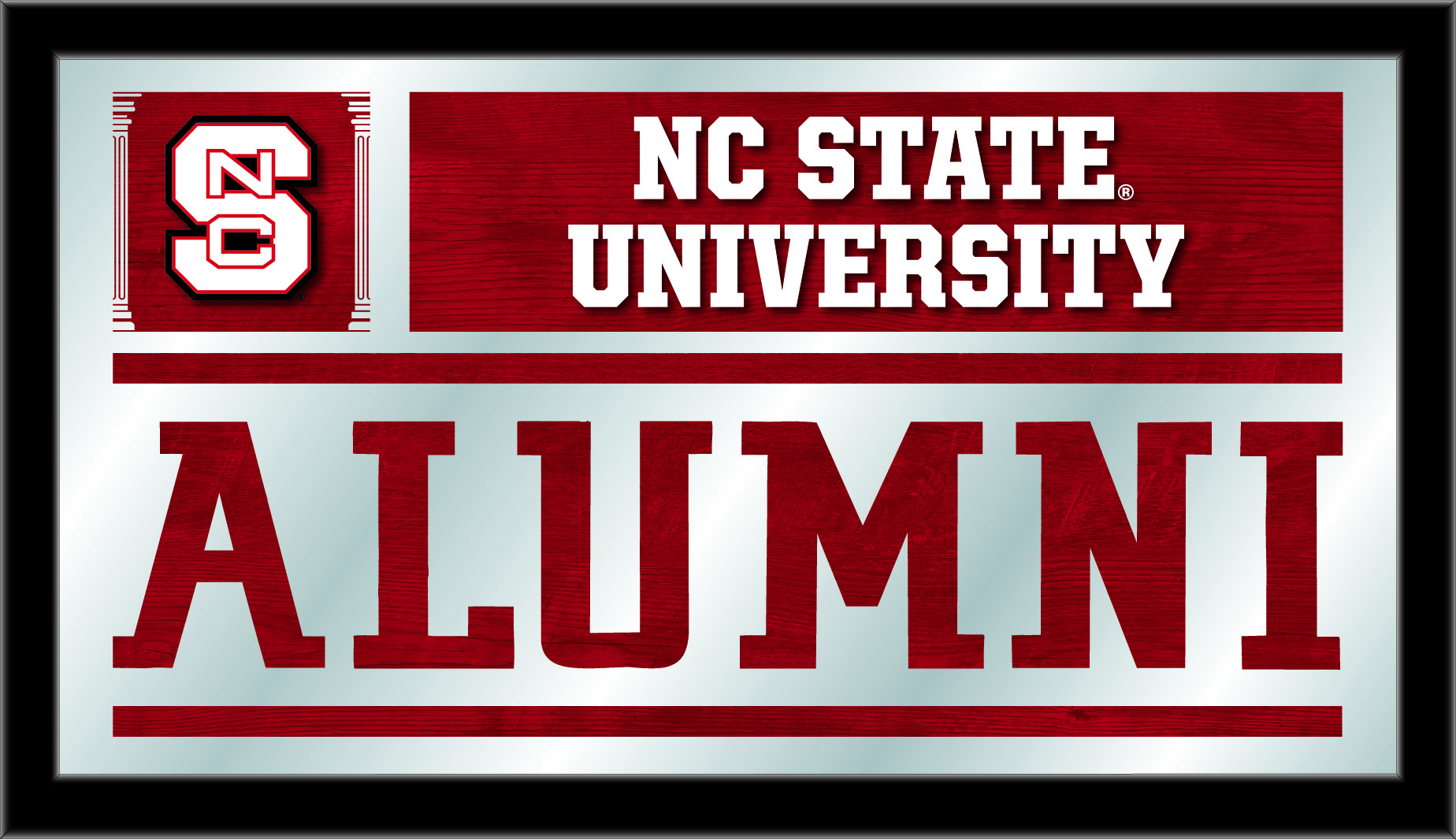 MAlumNCarSt 26 x15 in. North Carolina State University Alumni Mirror