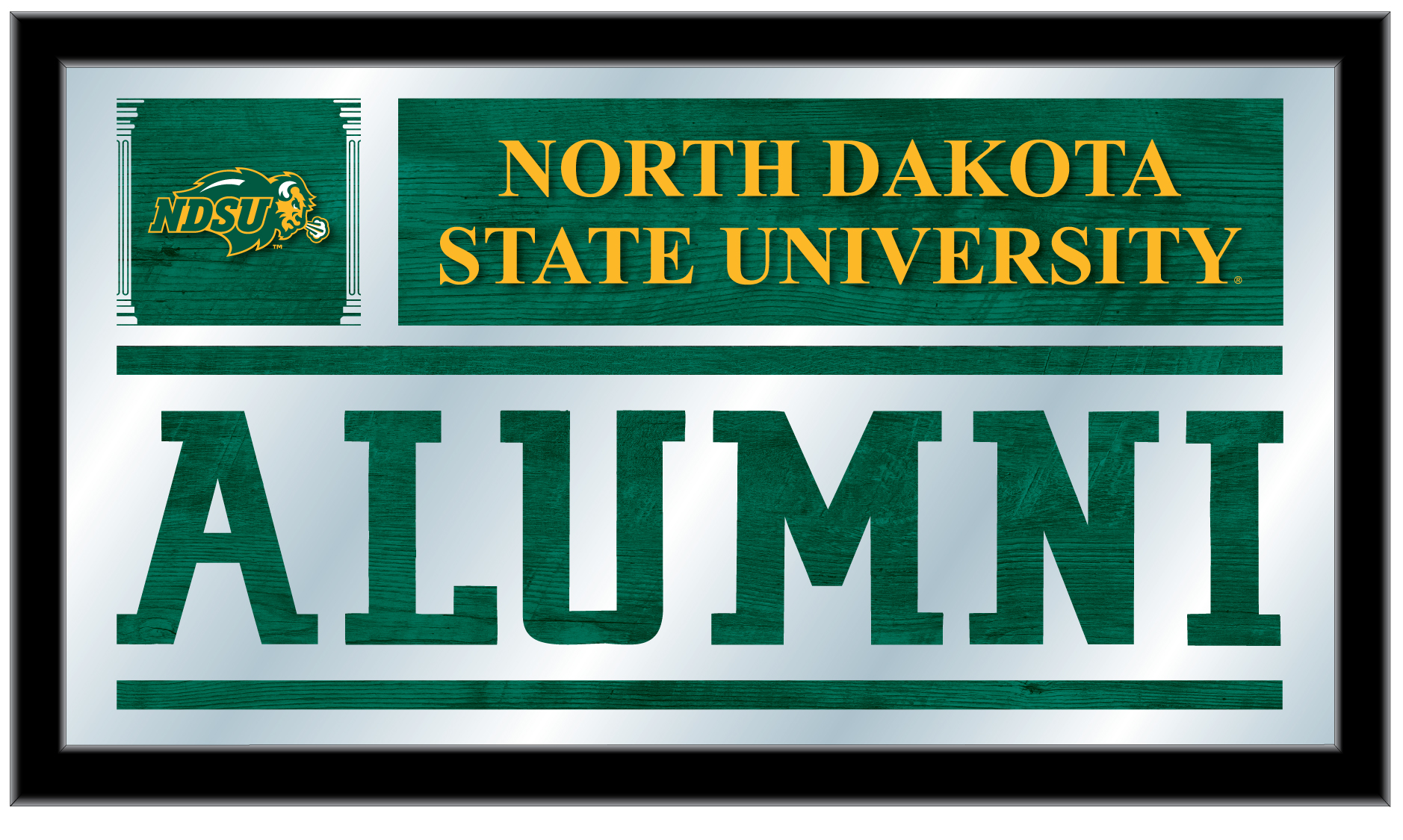 MAlumNDakSt 26 x15 in. North Dakota State University Alumni Mirror