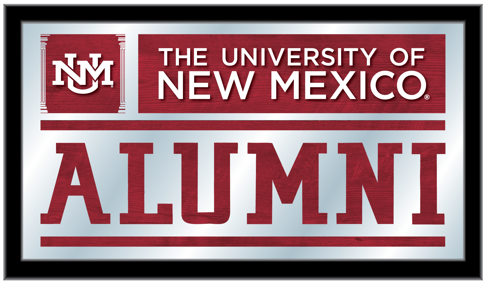 MAlumNewMex 26 x15 in. University of New Mexico Alumni Mirror -  Holland Bar Stool