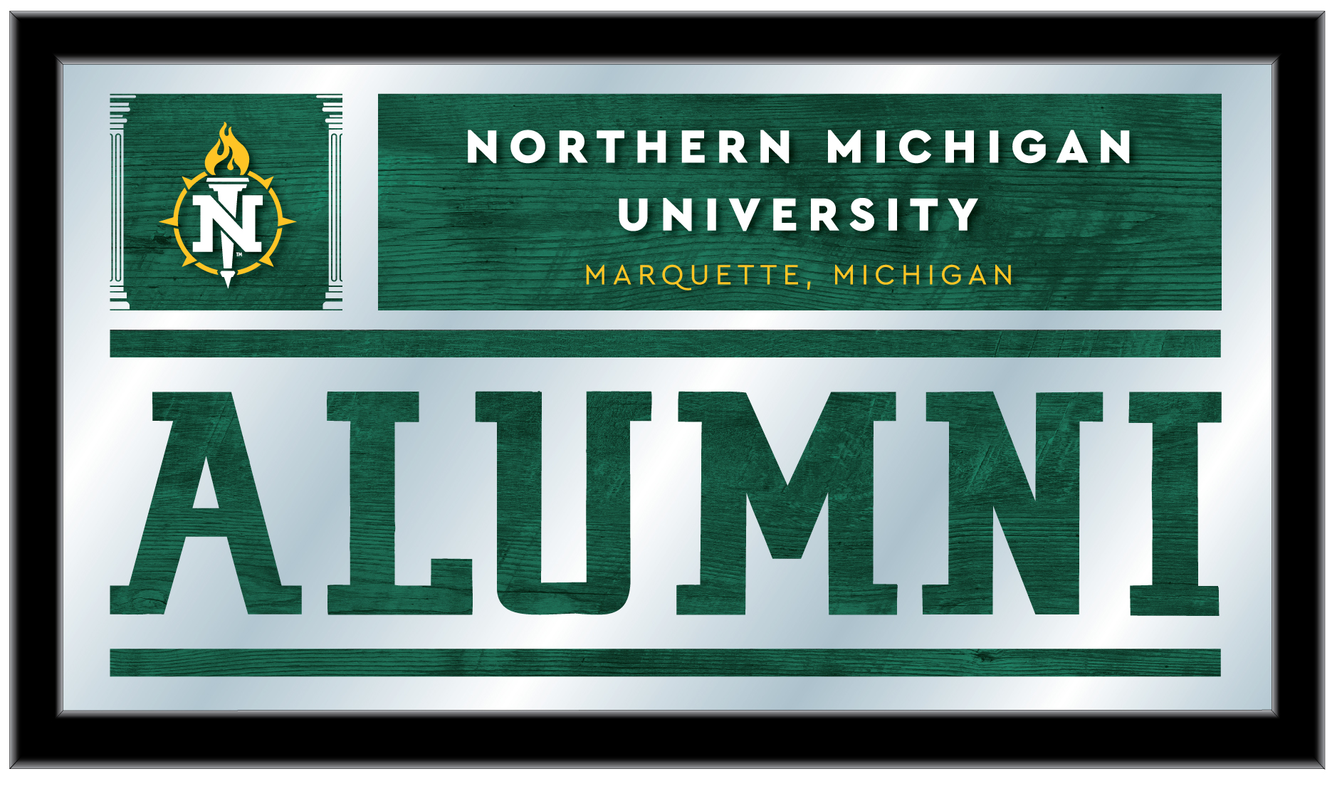 MAlumNorMic 26 x15 in. Northern Michigan University Alumni Mirror