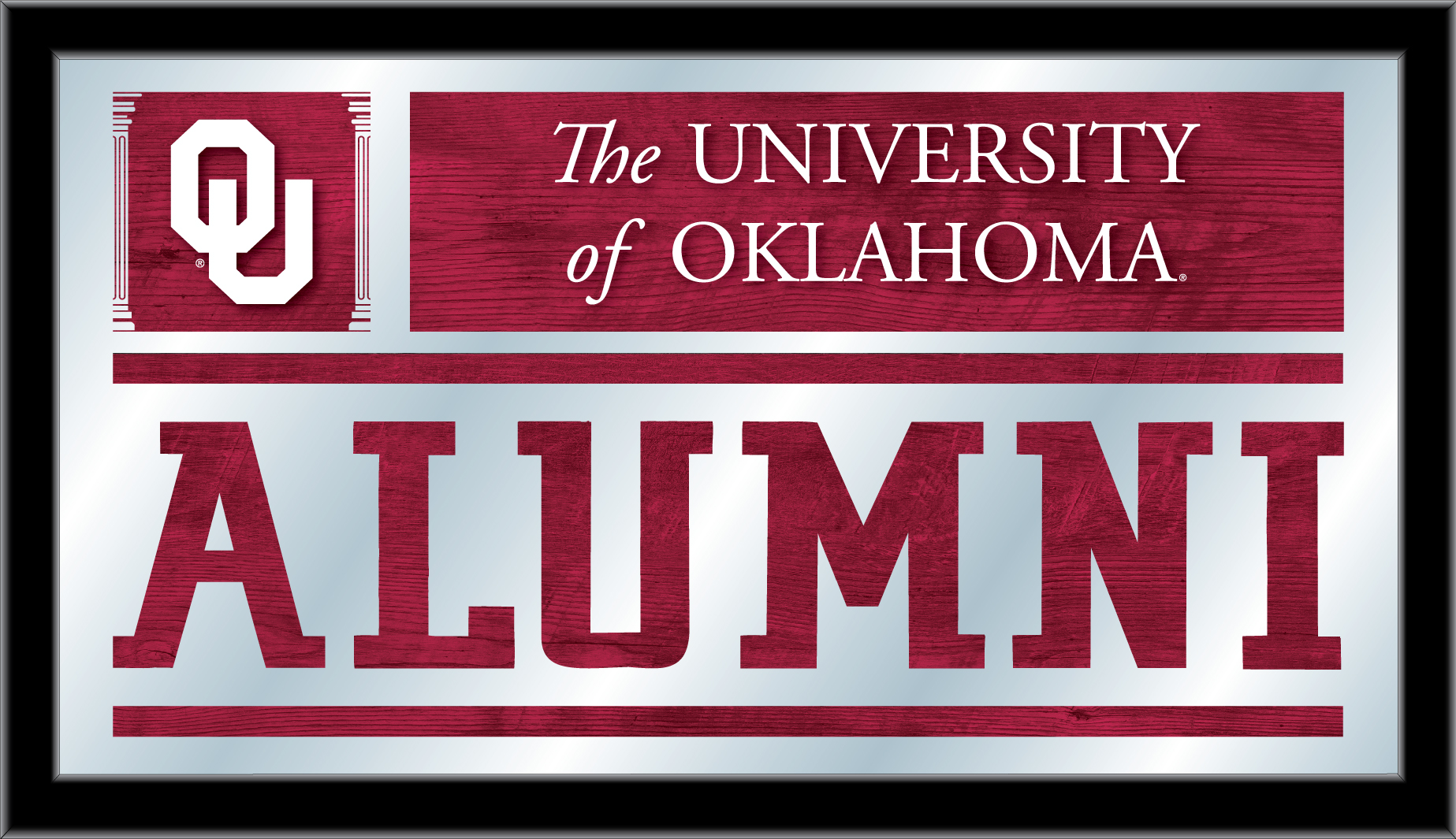 MAlumOklhma 26 x15 in. University of Oklahoma Alumni Mirror