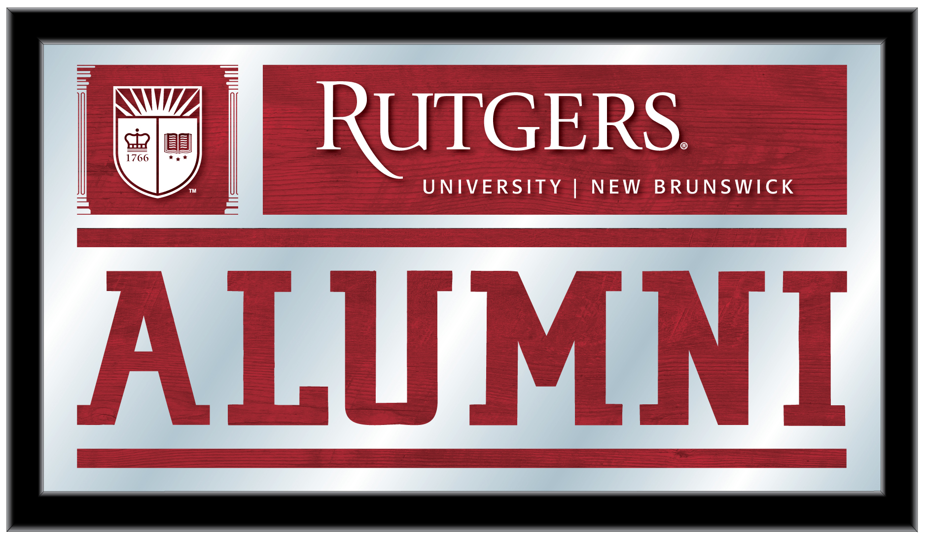 MAlumRutger 26 x15 in. Rutgers University Alumni Mirror