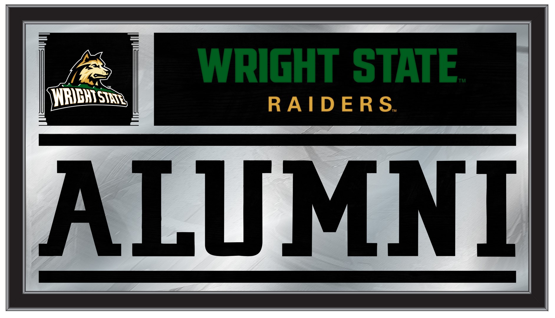 MAlumWrtStU 26 x15 in. Wright State University Alumni Mirror