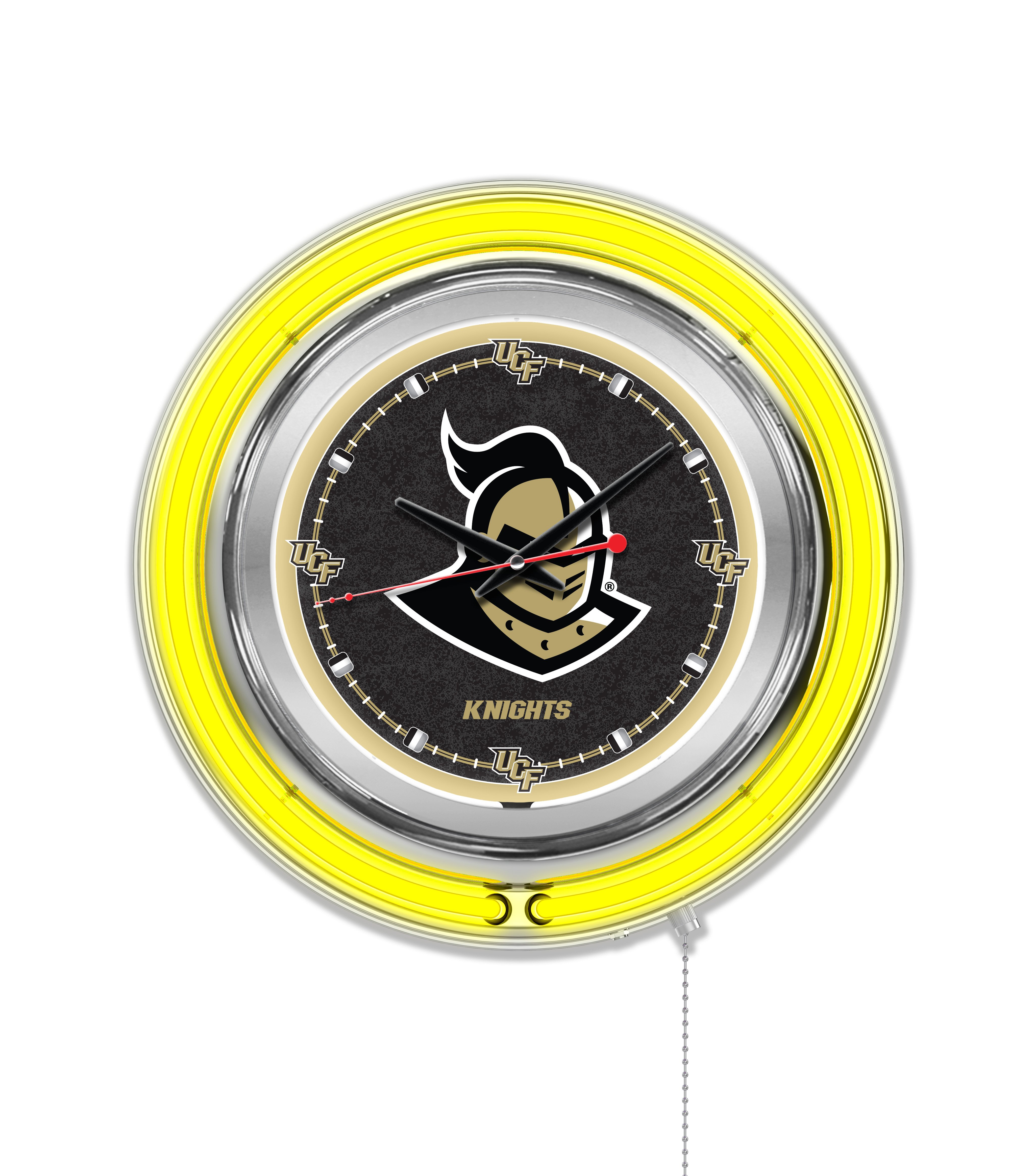 Clk15CenFla Central Florida Double Neon Ring, 15 in. Logo Clock
