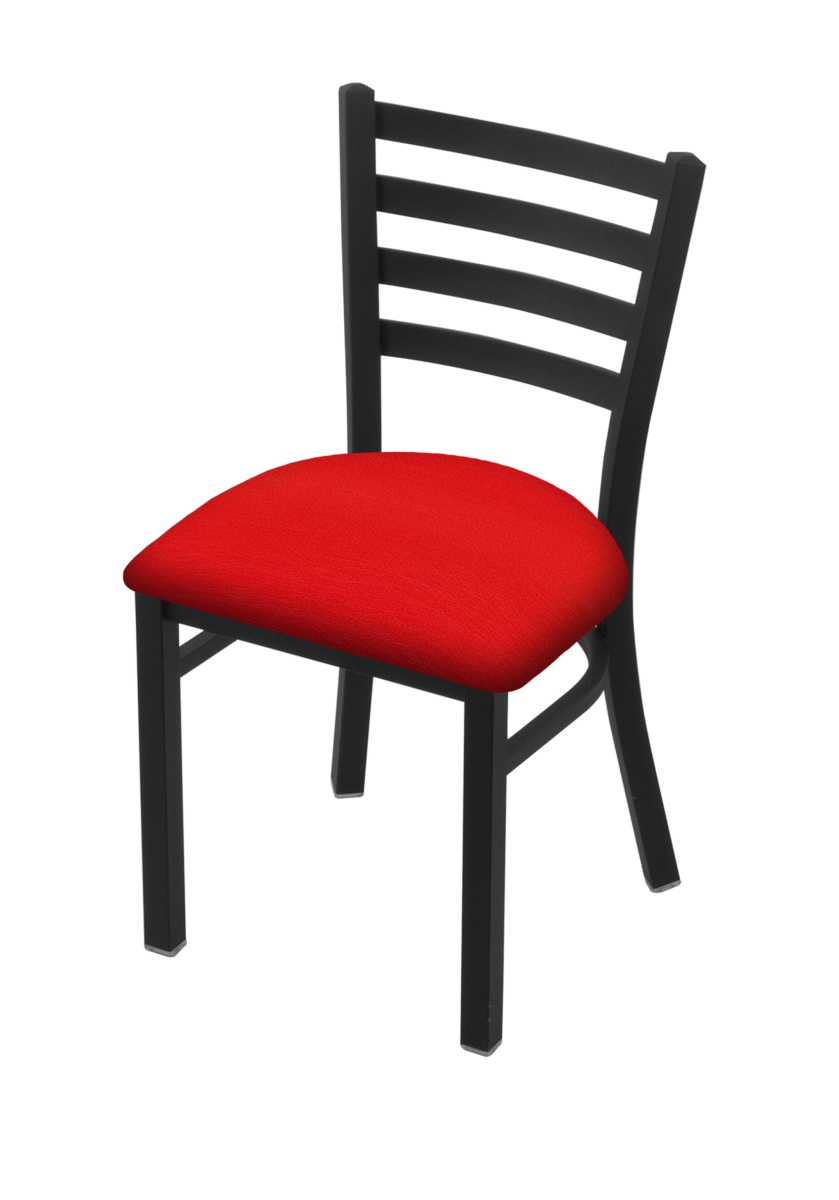 40018BW011 18 in. 400 Jackie Chair with Black Wrinkle Finish & Canter Red Seat