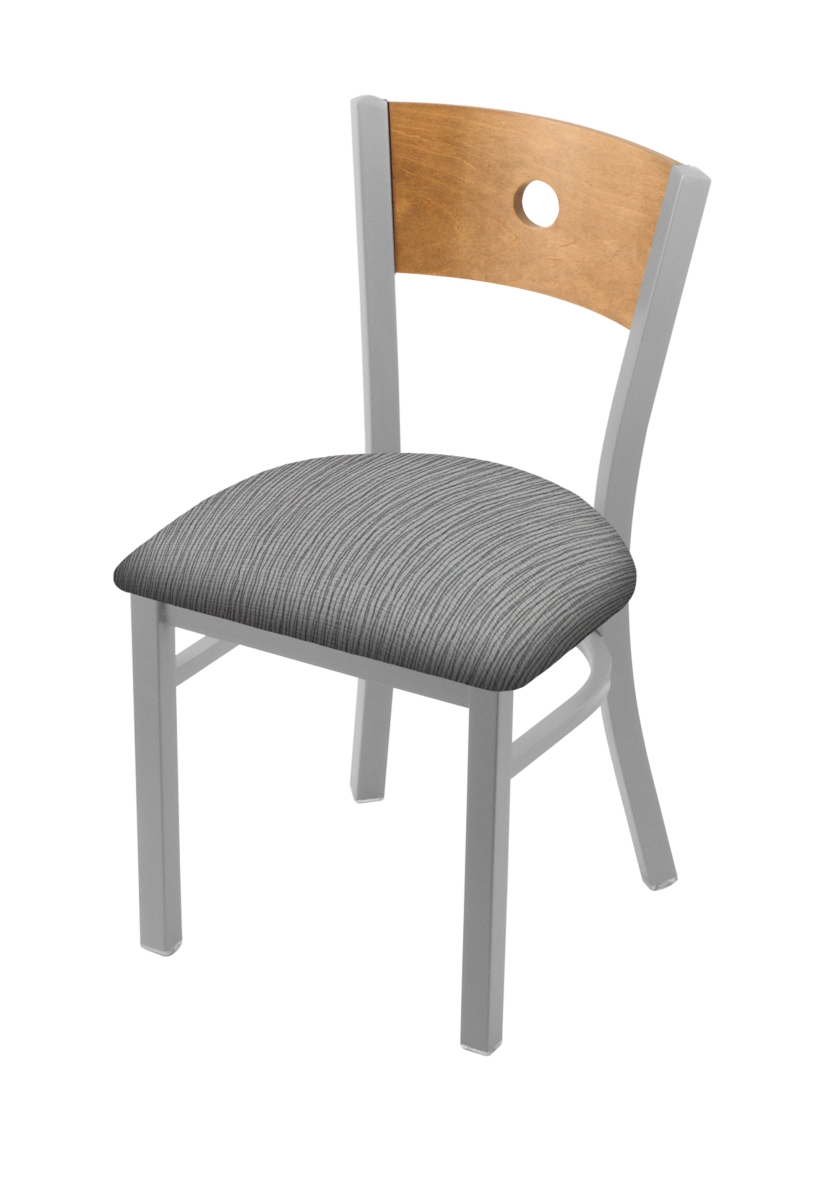 63018ANMedMplB020 18 in. 630 Voltaire Chair with Anodized Nickel Finish, Medium Back & Graph Alpine Seat
