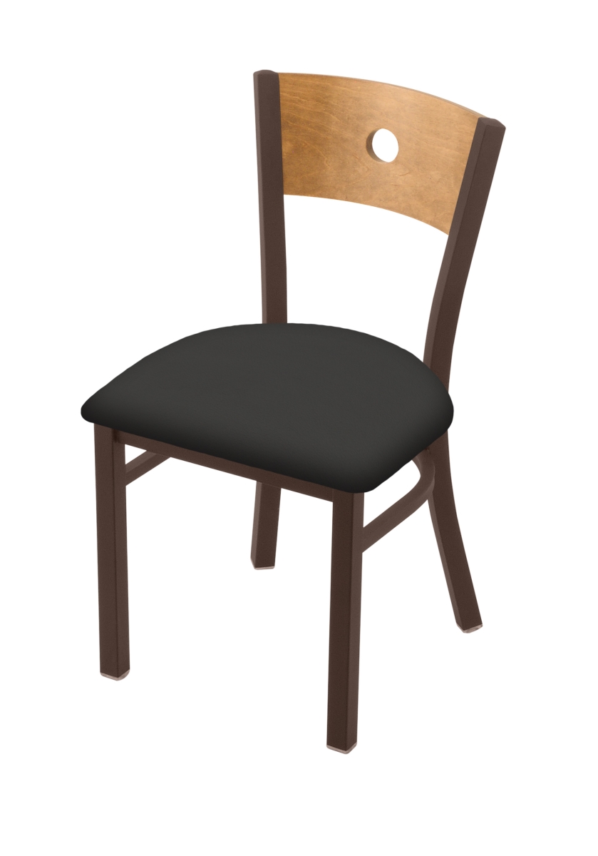 63018BZMedMplB008 18 in. 630 Voltaire Chair with Bronze Finish, Medium Back & Canter Iron Seat