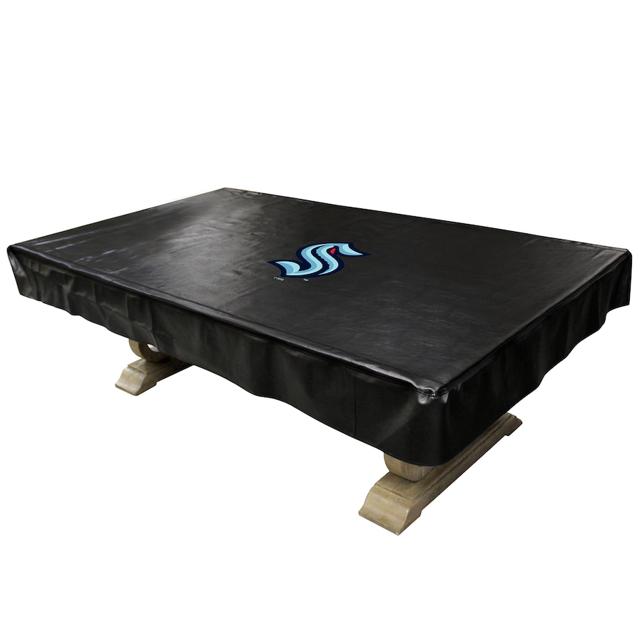 BCV8SeaKrk 8 ft. Seattle Kraken Billiard Table Cover, Black