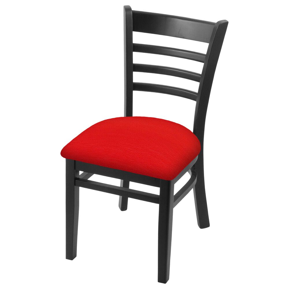 314018Blk011 18 in. 3140 Series Chair, Black Finish with Red Seat
