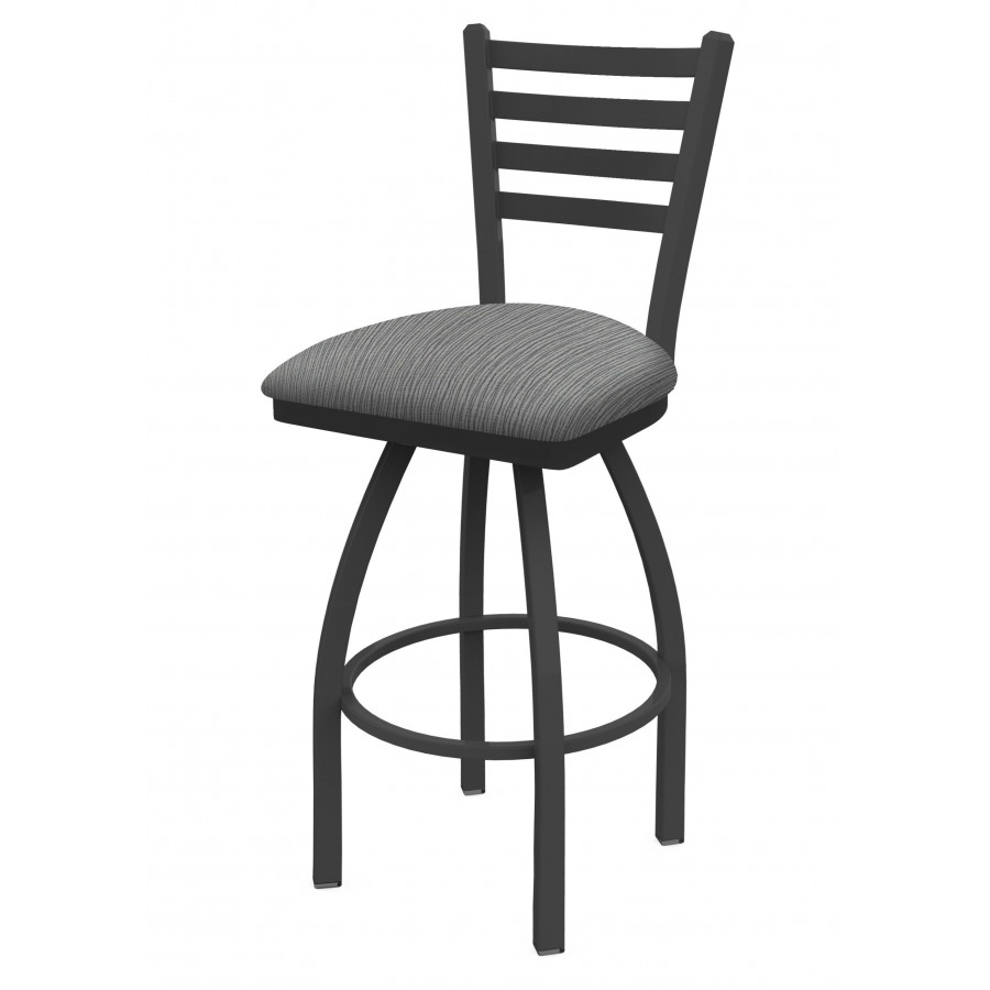 36 in. 410 Jackie Swivel Bar Stool with Pewter & Graph Alpine Seat