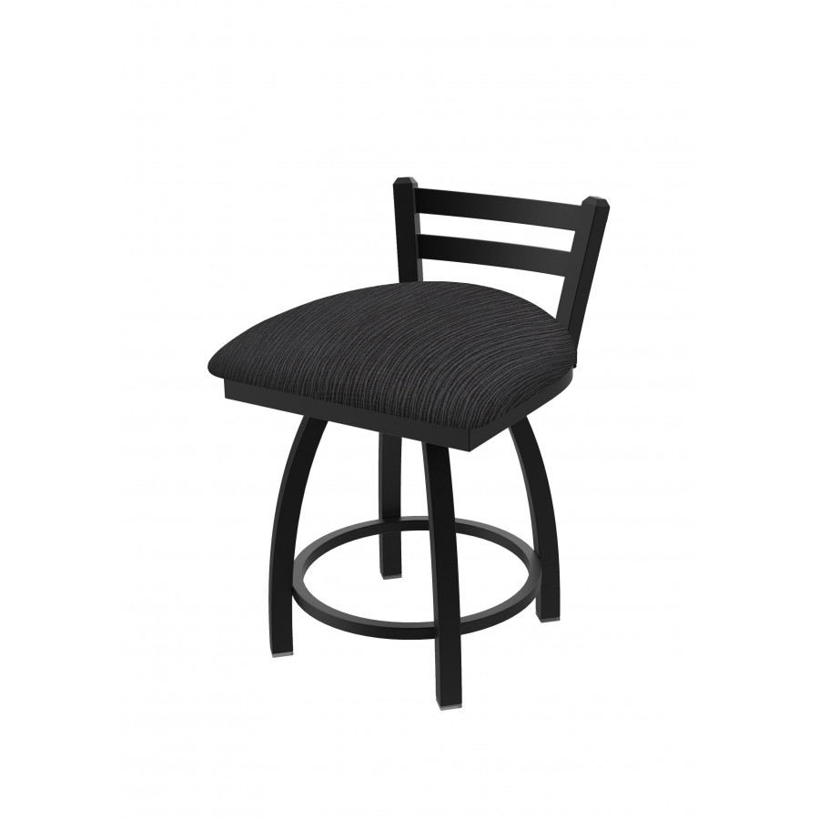 41118BW014 18 in. 411 Jackie Low Back Swivel Vanity Stool with Black Wrinkle & Graph Anchor Seat