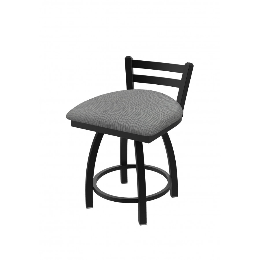 18 in. 411 Jackie Low Back Swivel Vanity Stool with Black Wrinkle & Graph Alpine Seat