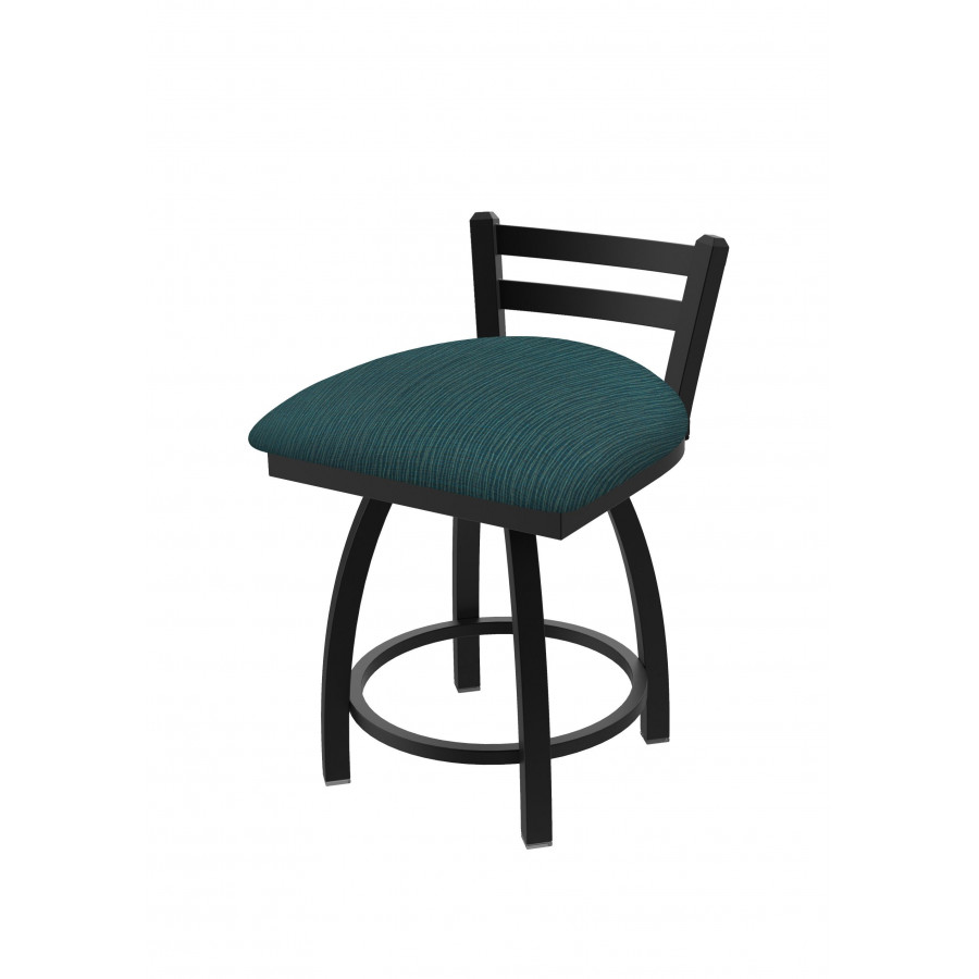 18 in. 411 Jackie Low Back Swivel Vanity Stool with Black Wrinkle & Graph Tidal Seat