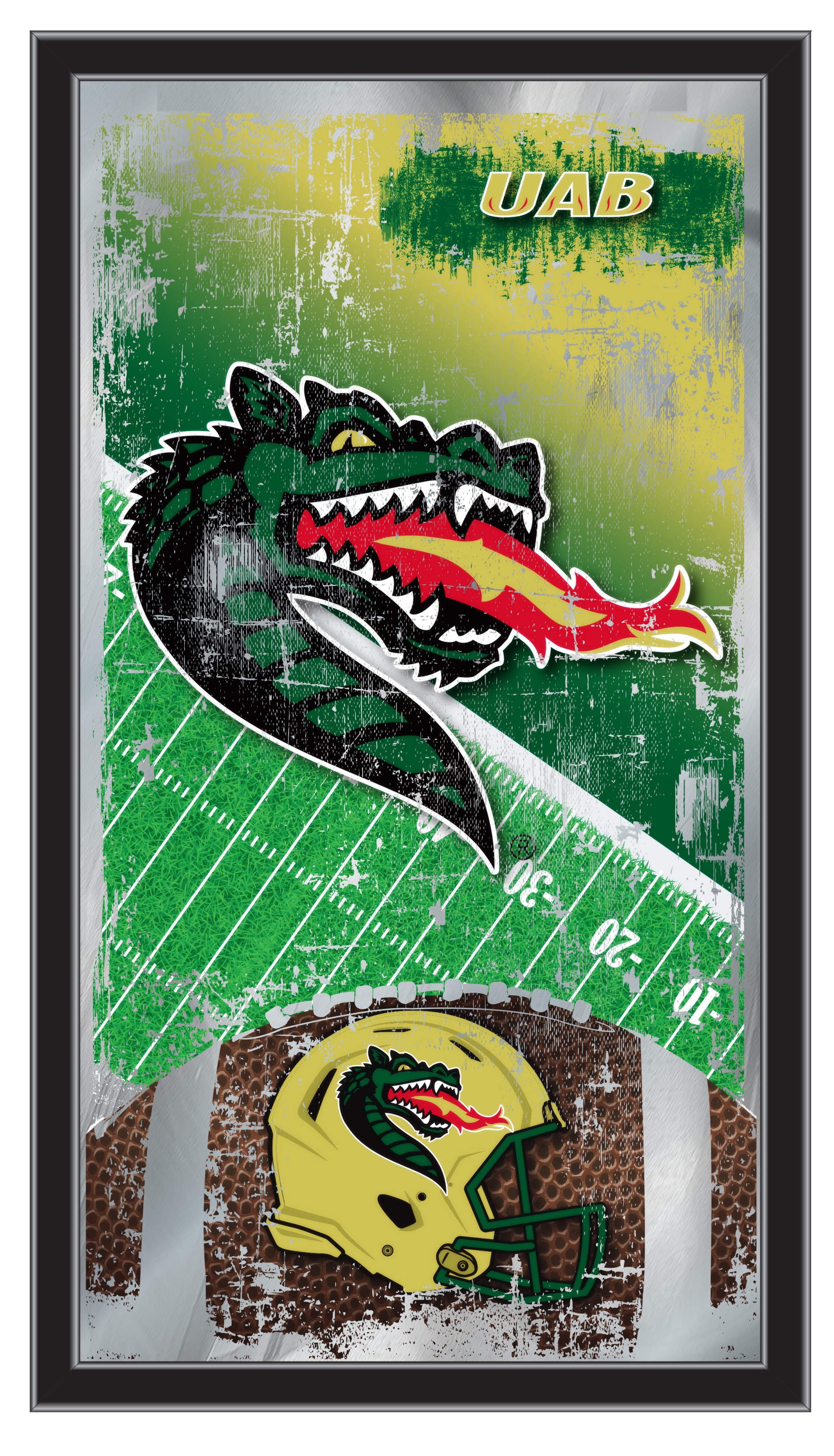 MFtblAlaBir University of Alabama at Birmingham 15 x 26 in. Football Mirror
