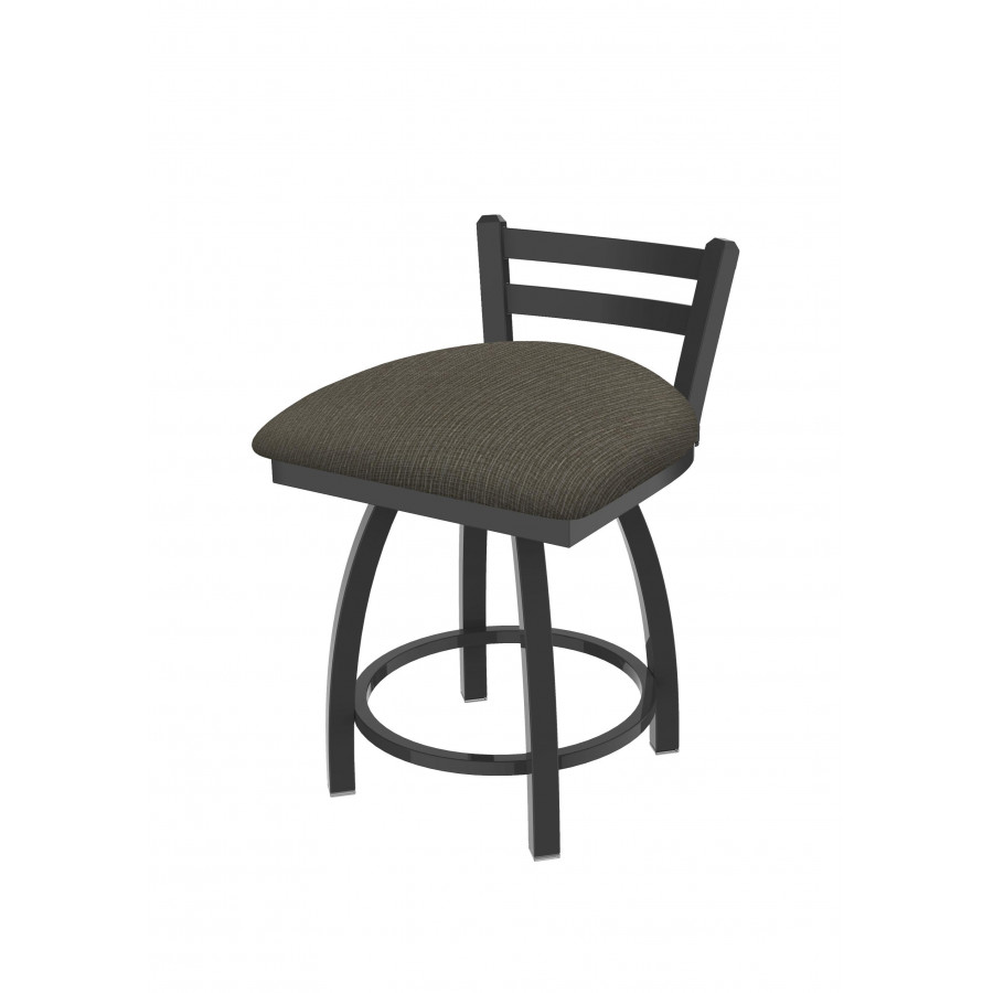 41118PW019 18 in. 411 Jackie Low Back Swivel Vanity Stool with Pewter & Graph Chalice Seat