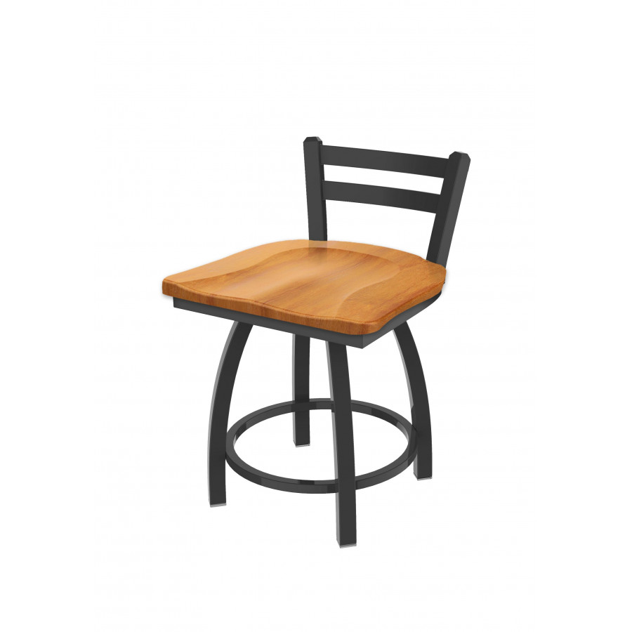 41118PWMedMpl 18 in. 411 Jackie Low Back Swivel Vanity Stool with Pewter & Medium Maple Seat