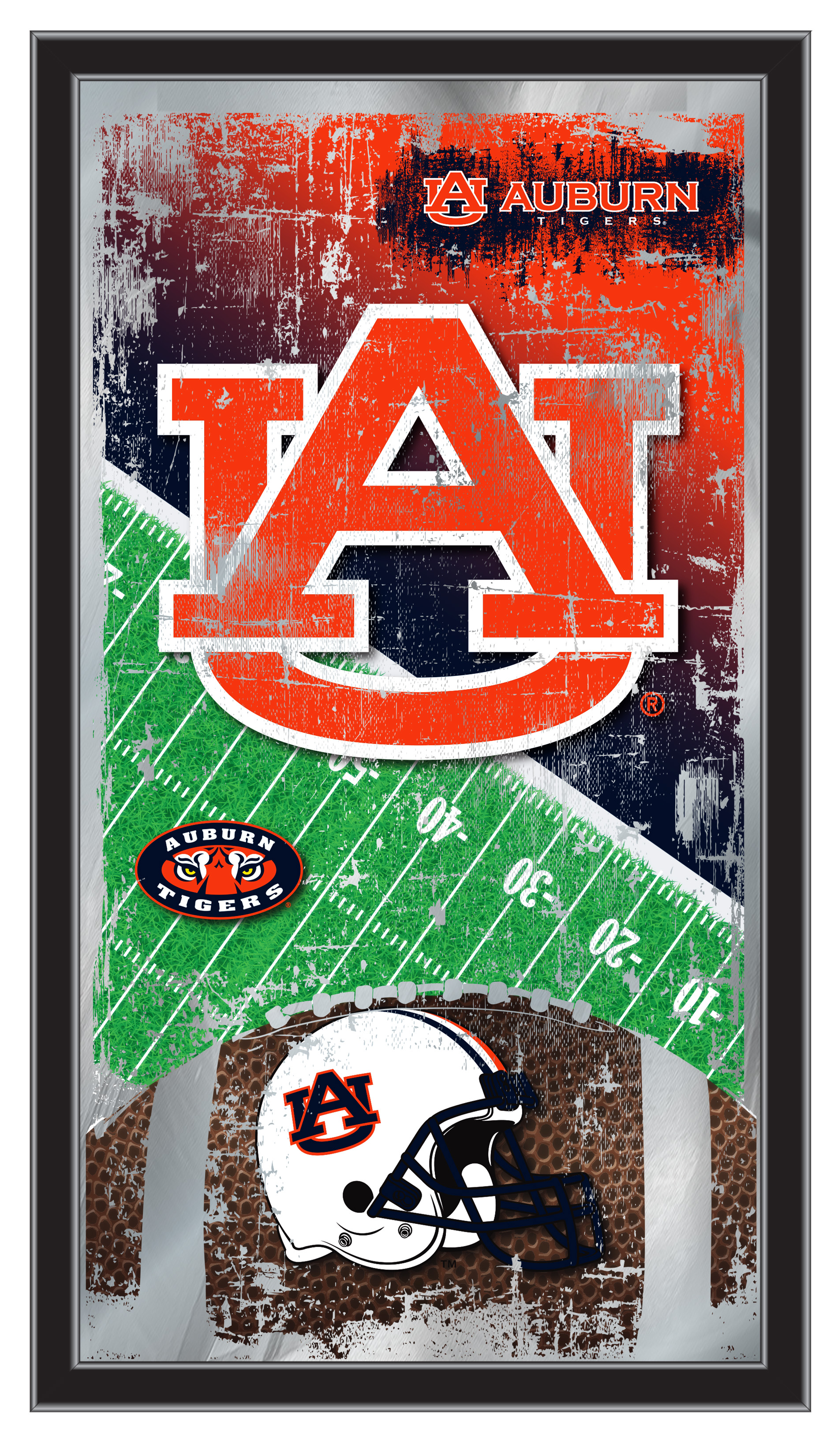 MFtblAuburn Auburn 15 x 26 in. Football Mirror