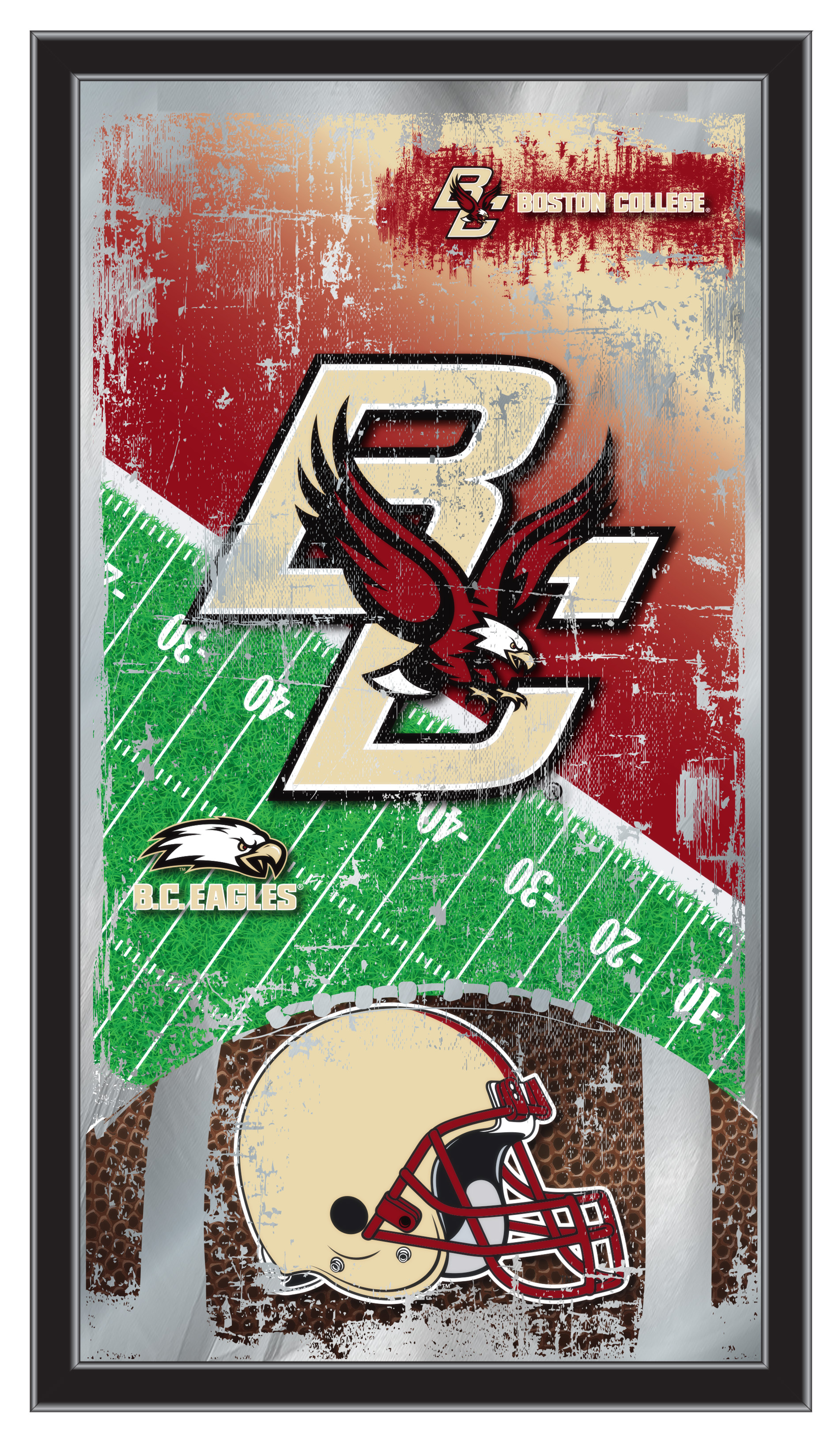 MFtblBostnC Boston College 15 x 26 in. Football Mirror