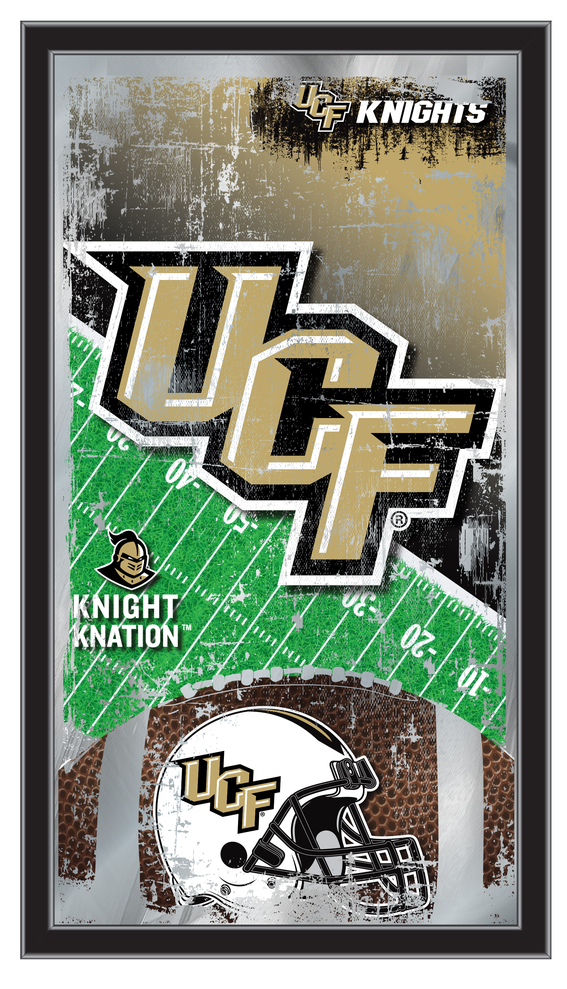 MFtblCenFla Central Florida 15 x 26 in. Football Mirror