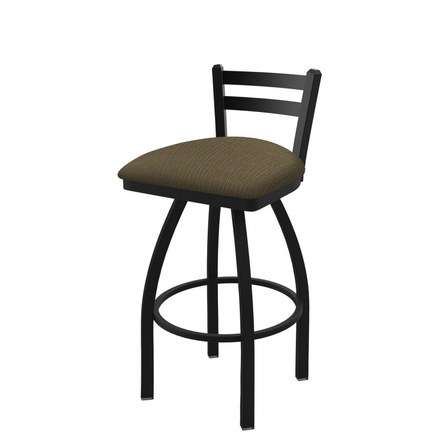 41130BW017 30 in. 411 Jackie Low Back Swivel Bar Stool with Black Wrinkle & Graph Cork Seat