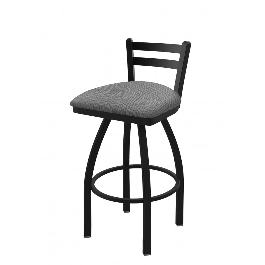 41130BW020 30 in. 411 Jackie Low Back Swivel Bar Stool with Black Wrinkle & Graph Alpine Seat