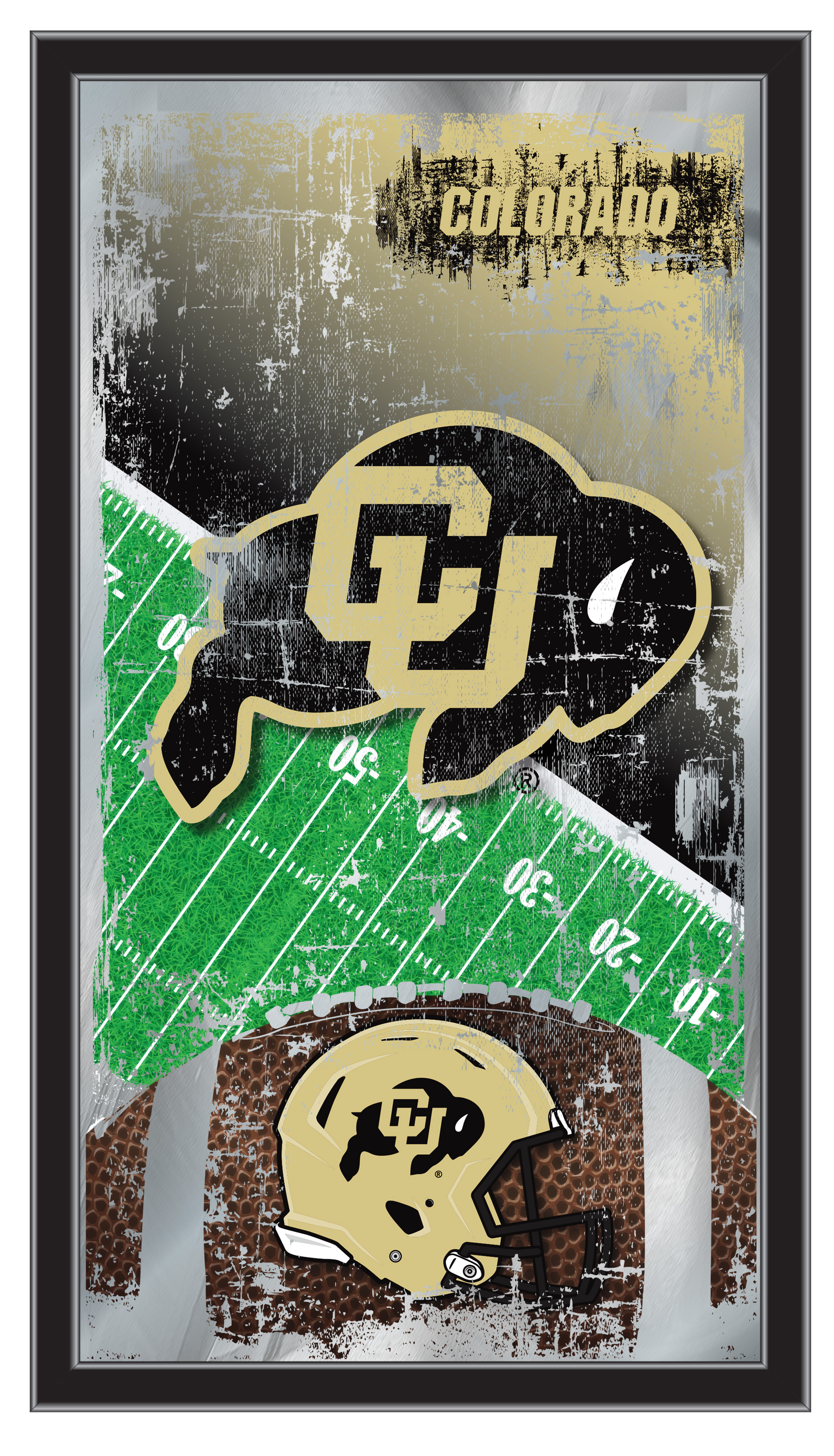 MFtblColoUn Colorado 15 x 26 in. Football Mirror
