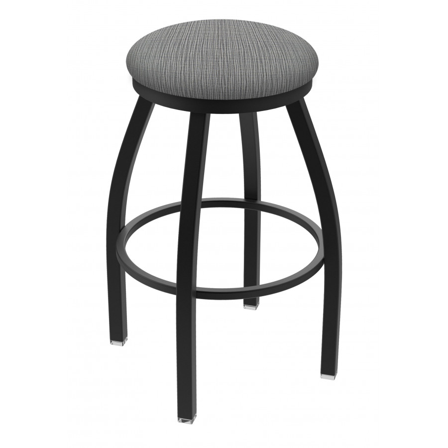 36 in. 802 Misha Swivel Extra Tall Bar Stool with Black Wrinkle & Graph Alpine Seat
