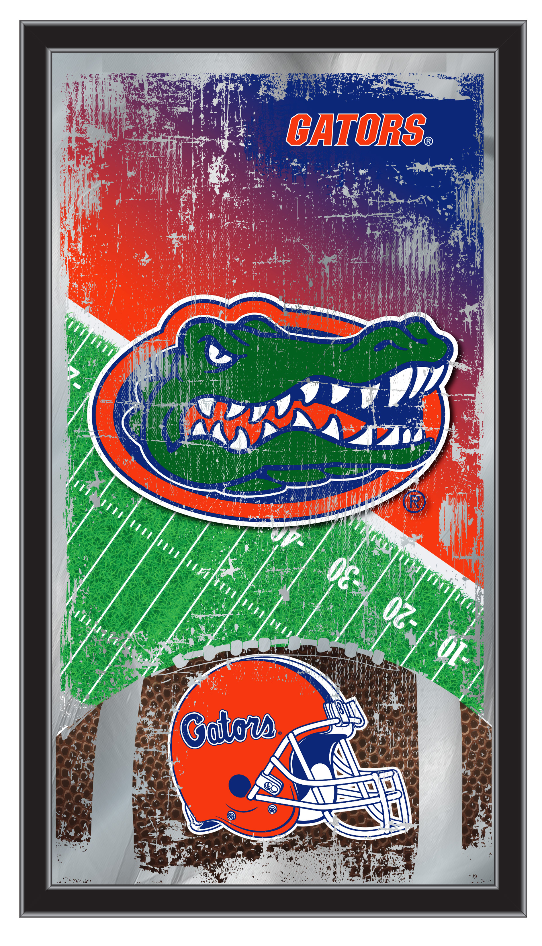 MFtblFlorUn Florida 15 x 26 in. Football Mirror