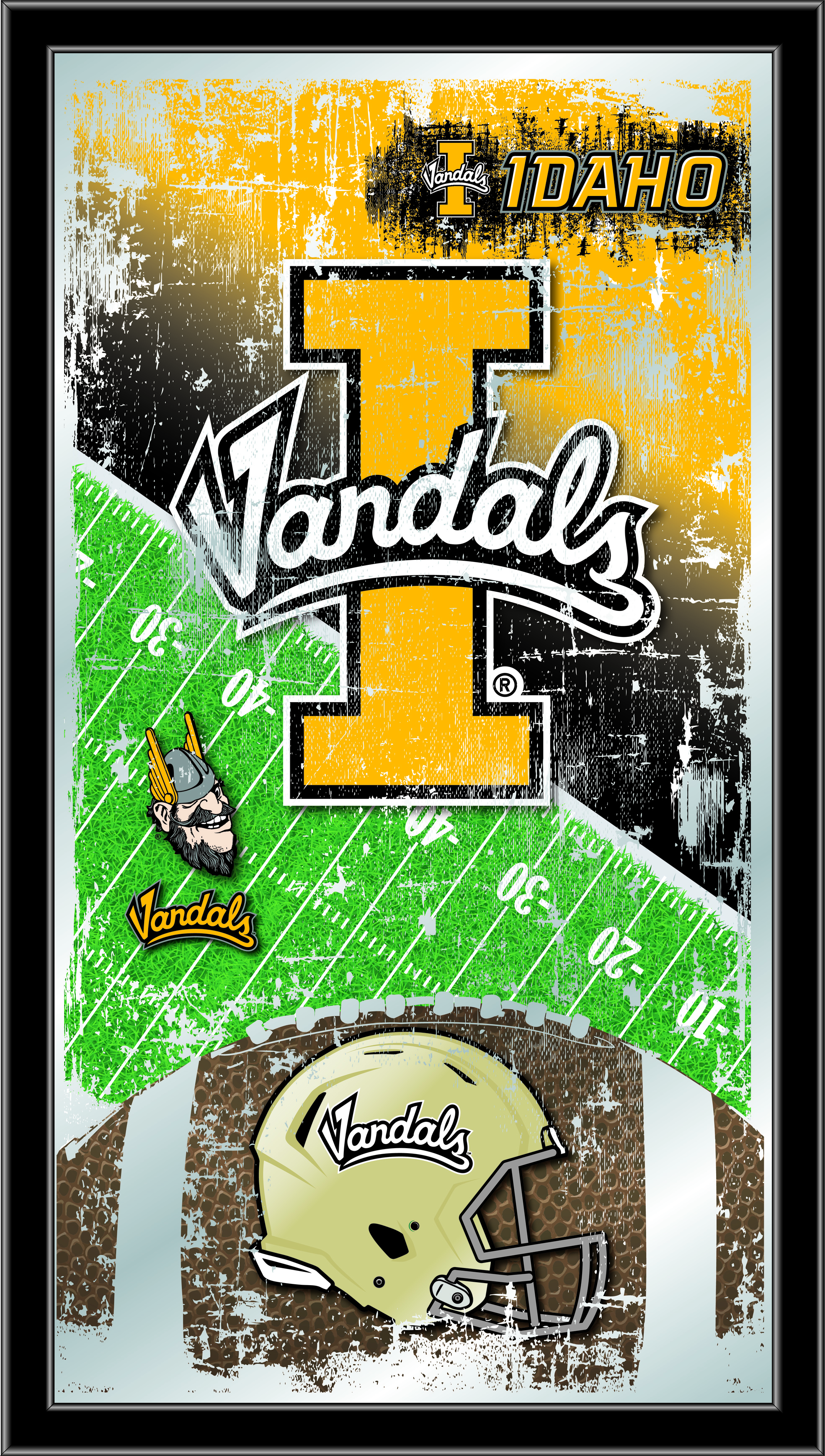 MFtblIdahoU University of Idaho 15 x 26 in. Football Mirror