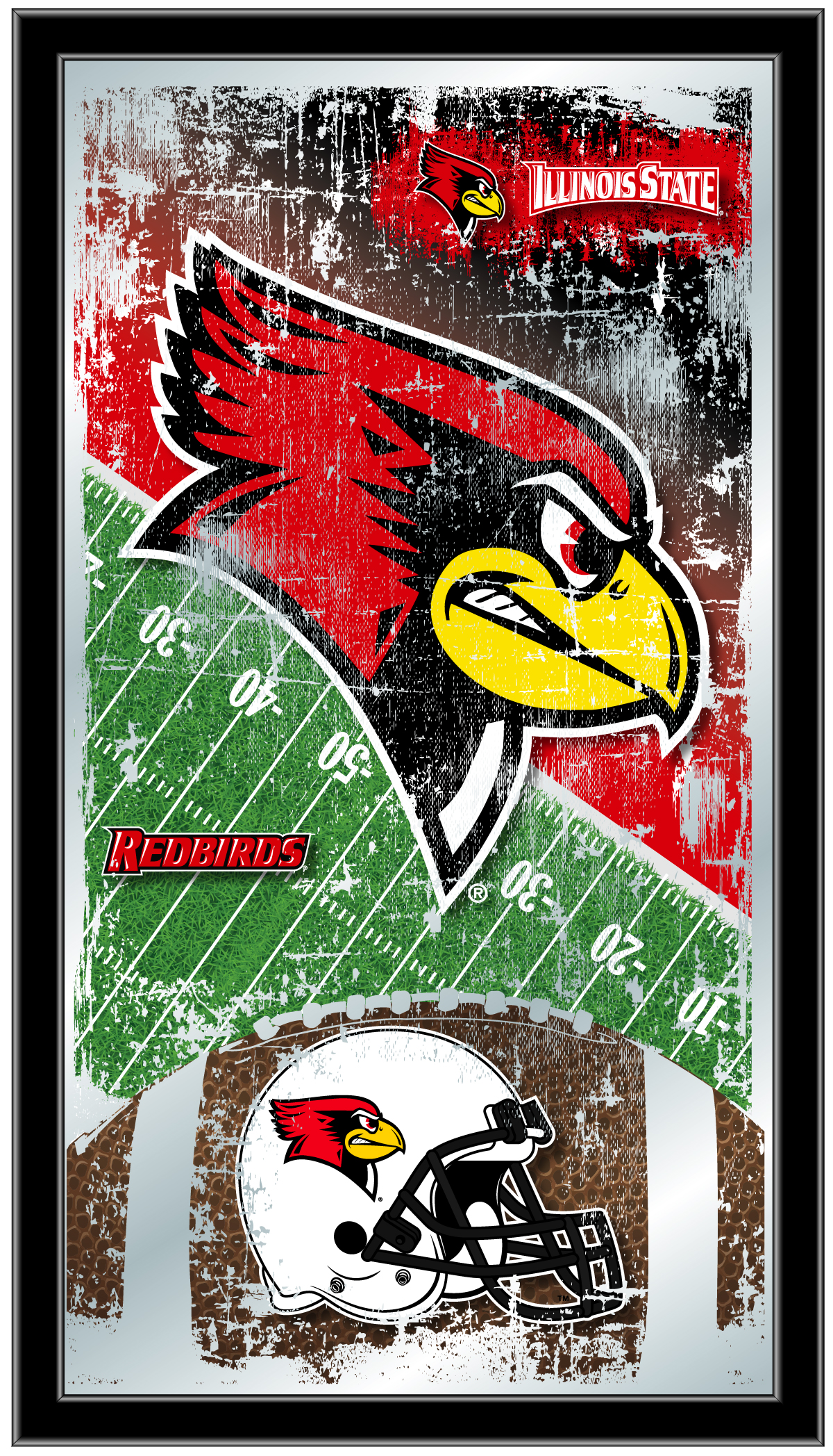 MFtblIllStU Illinois State 15 x 26 in. Football Mirror